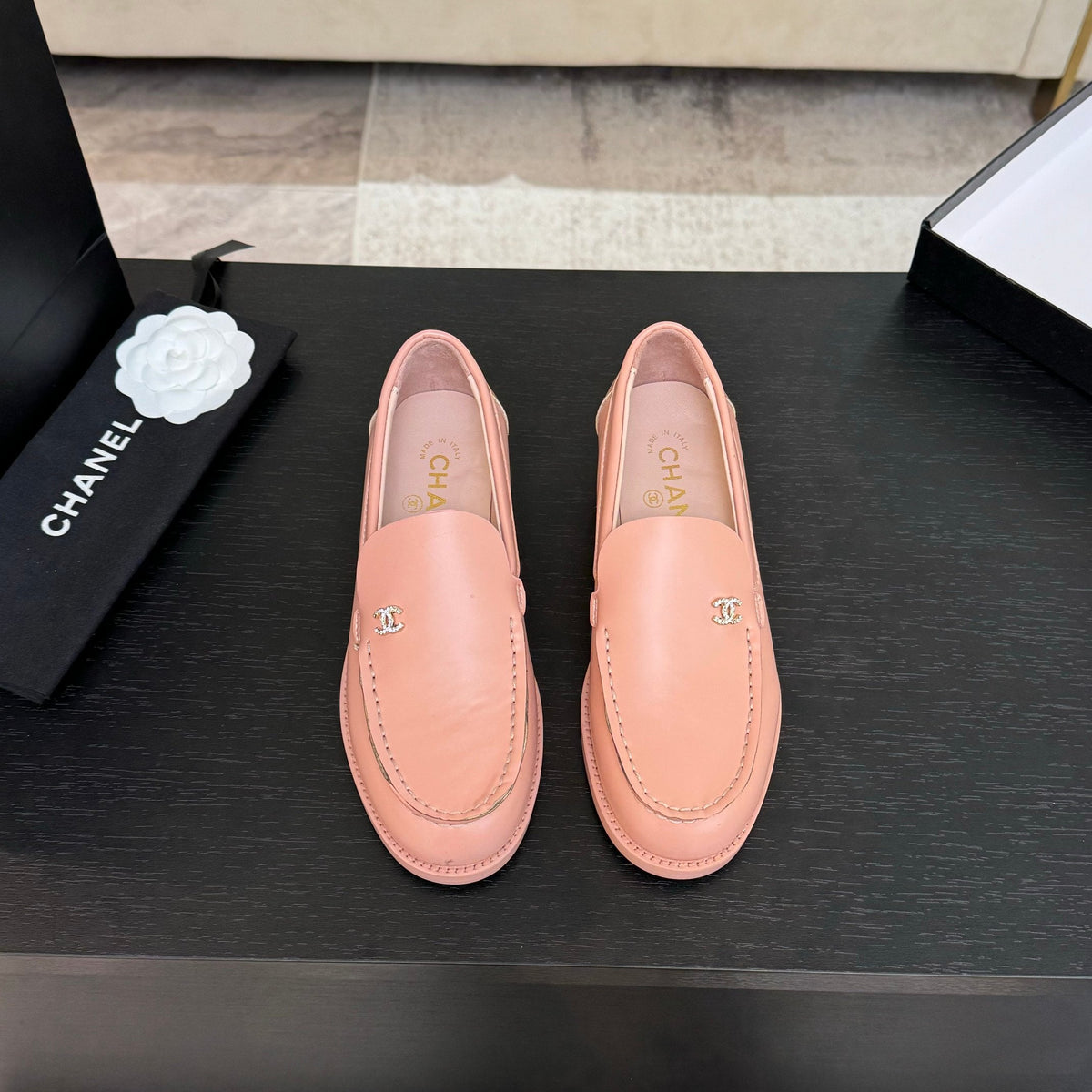 CC 25C Moccasins Pink Patent Leather