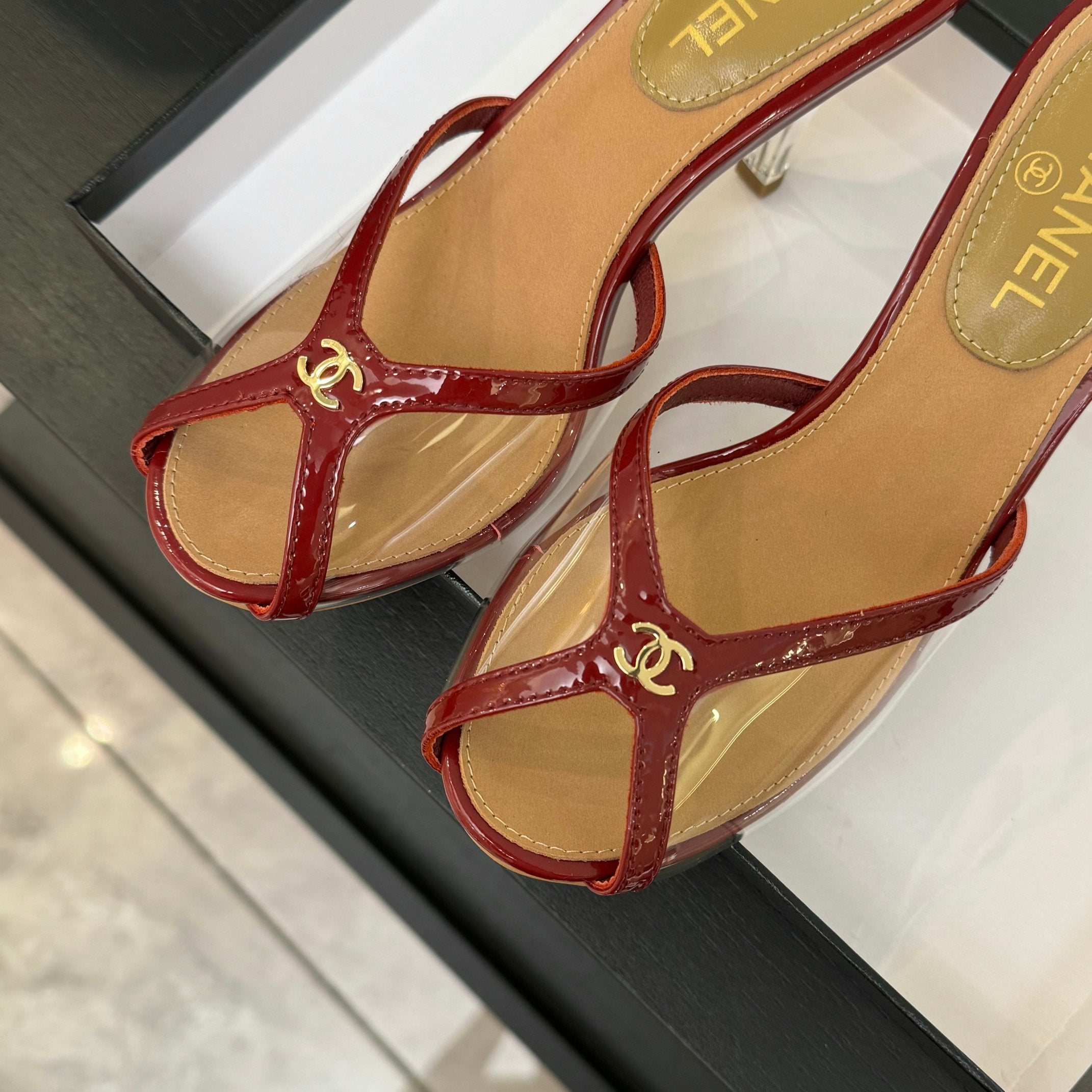 CC 2026 High Heeled Slippers 70 Mesh Suede