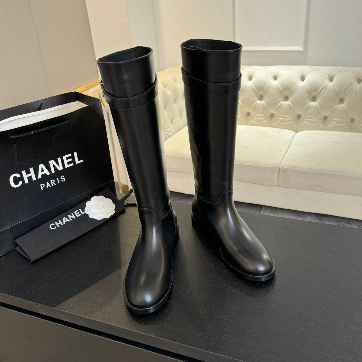 Chanel 2026 Chain Riding Boot Sheepskin 958097