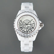 J12 Date Quartz White Ceramic Stainless Graffiti Limited