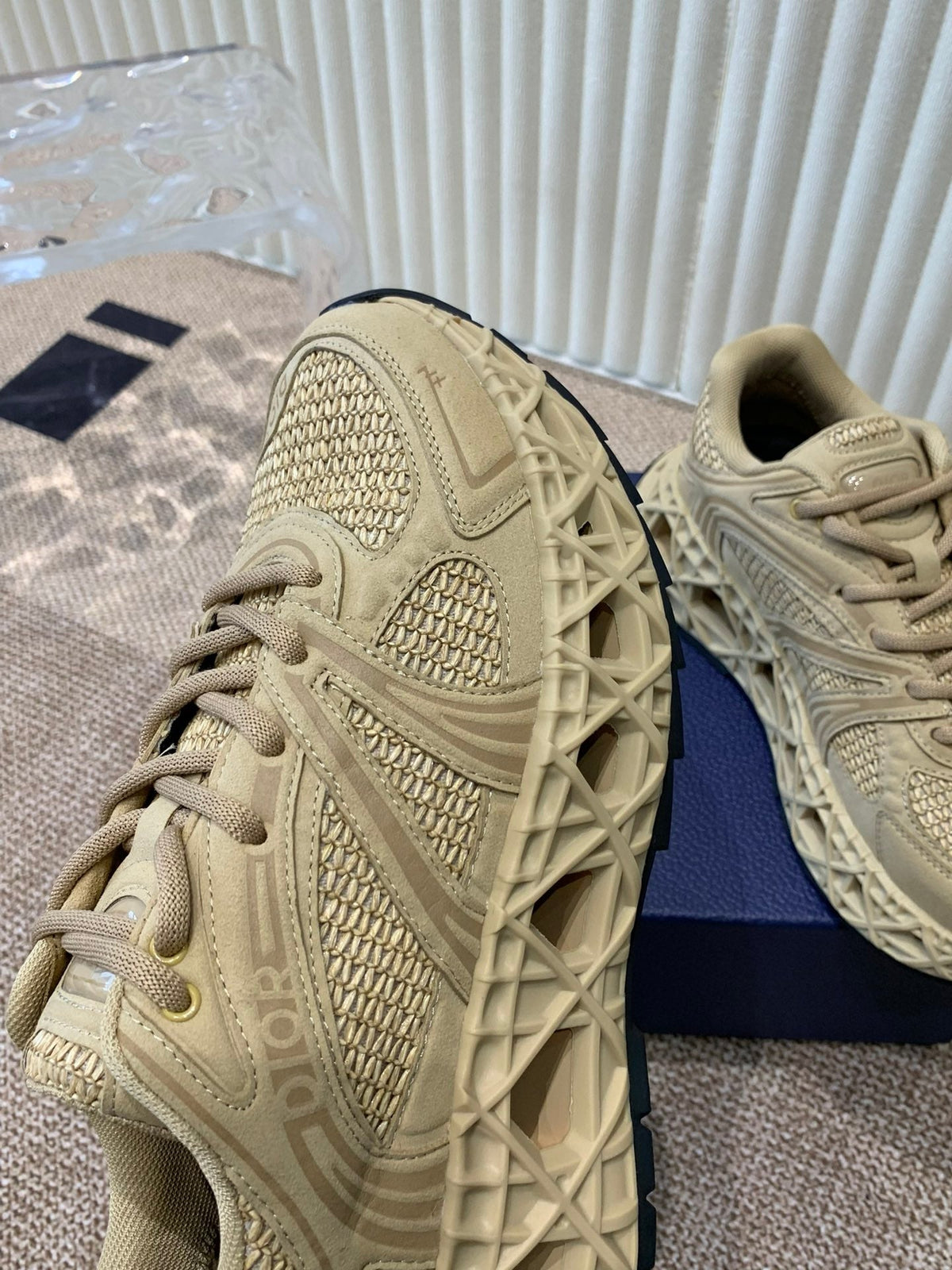 CD Sneaker B35 In Dark Beige Suede And Fabric 113125