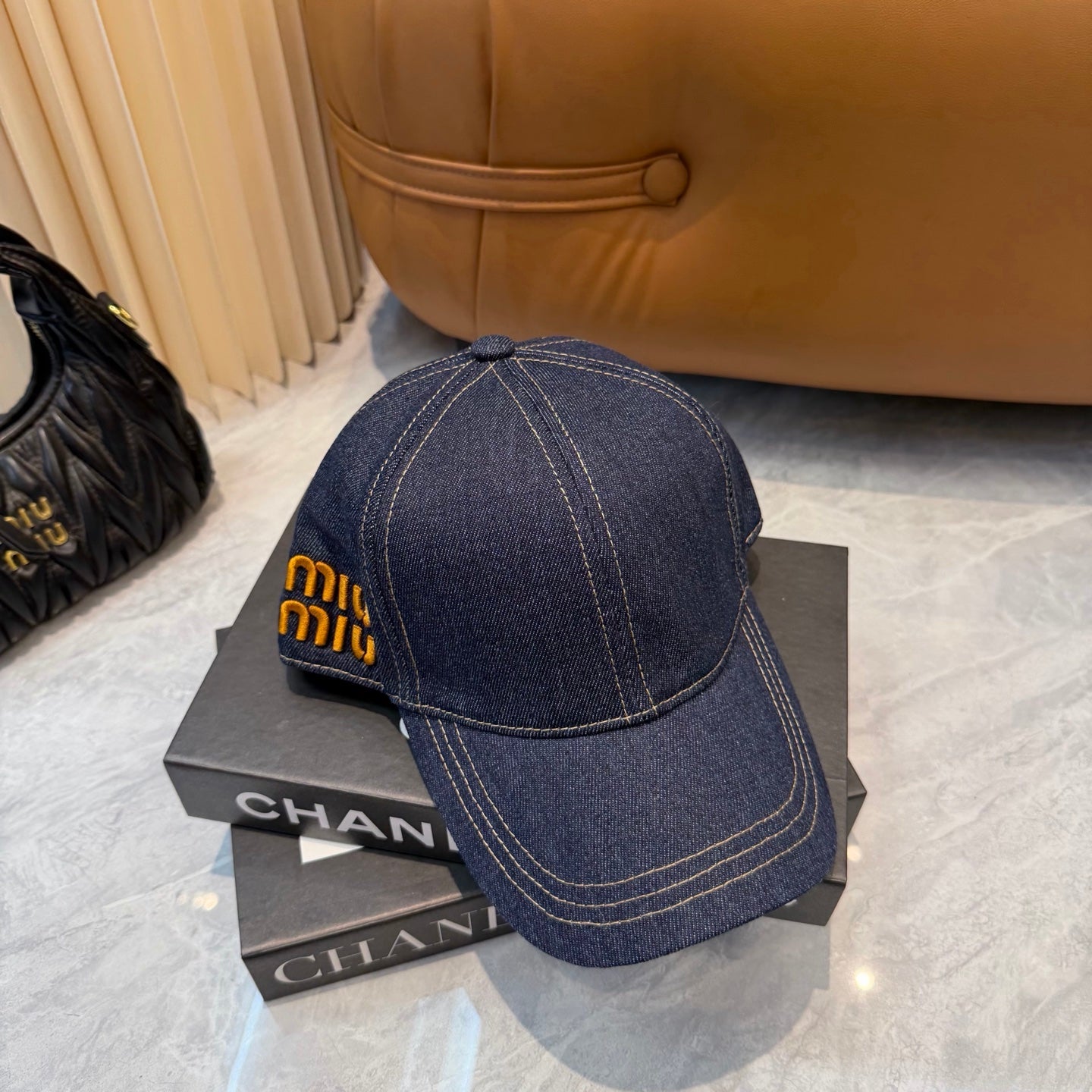 Miumiu Denim Baseball Cap 360759