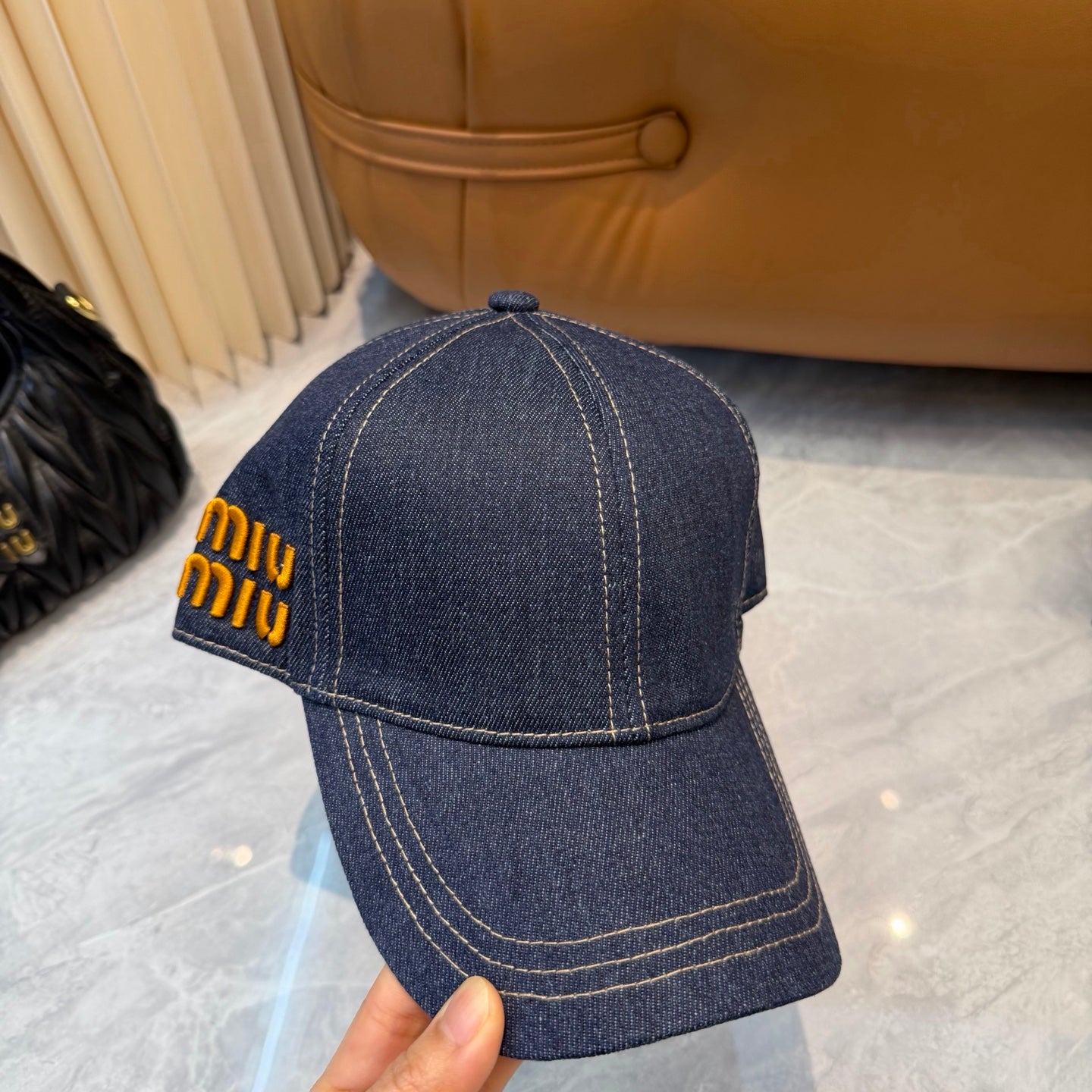 Miumiu Denim Baseball Cap 360759