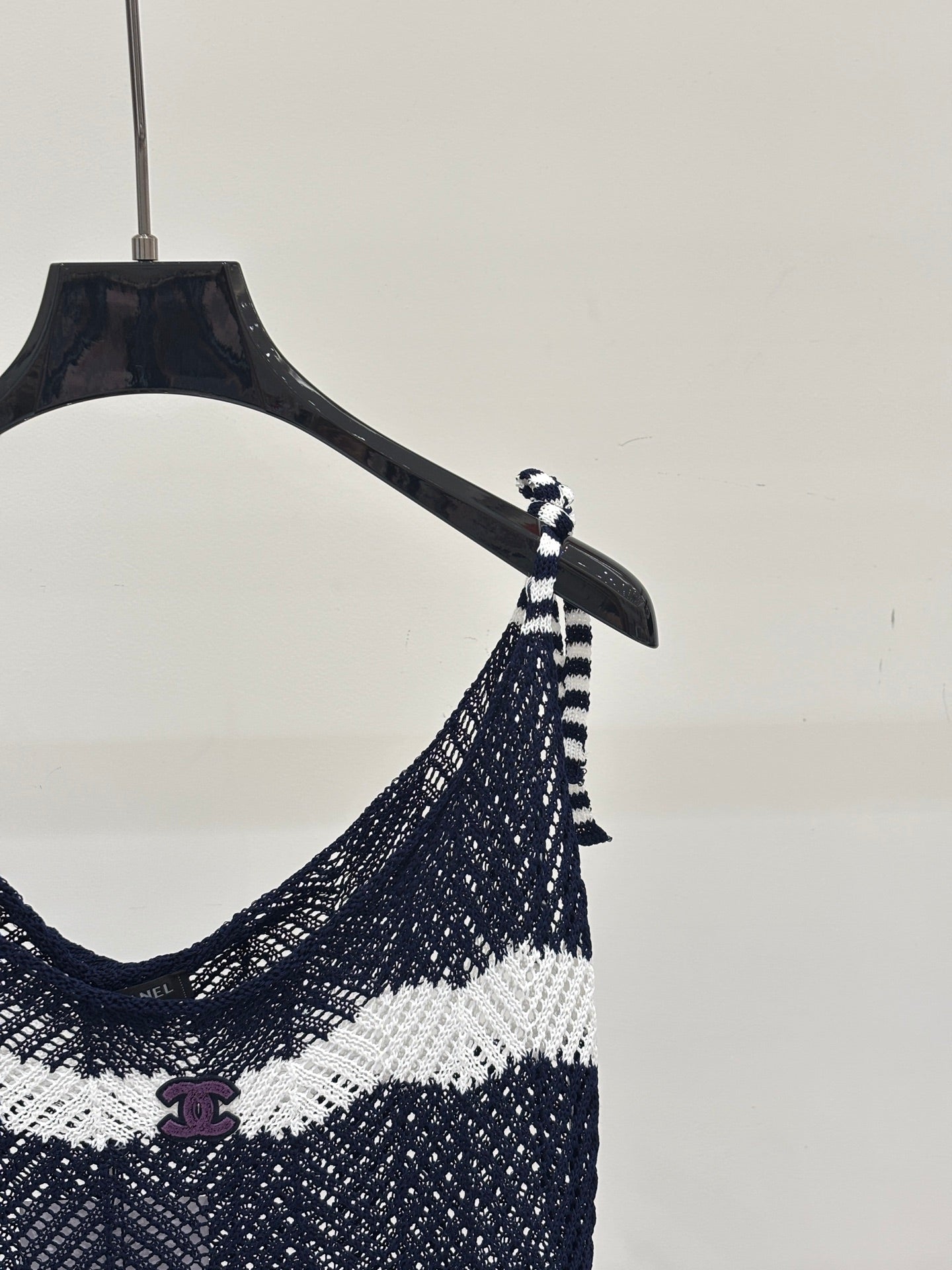 Chanel 2026 Camisole and Long Skirt Navy Blue White Wool 394716