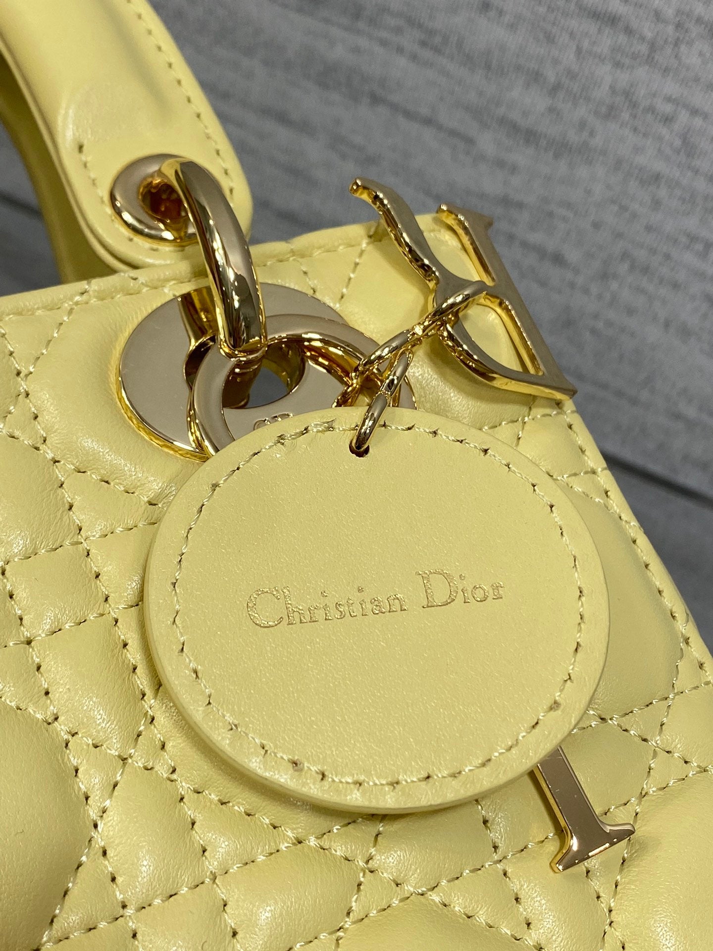 Dior 2026 Mini Lady Dior Bag Yellow Lambskin 270903