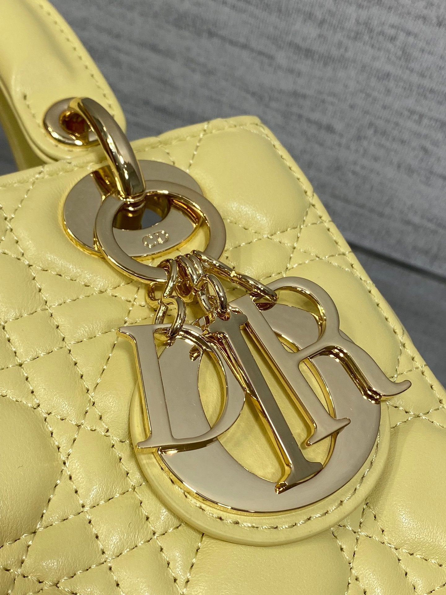 Dior 2026 Mini Lady Dior Bag Yellow Lambskin 270903