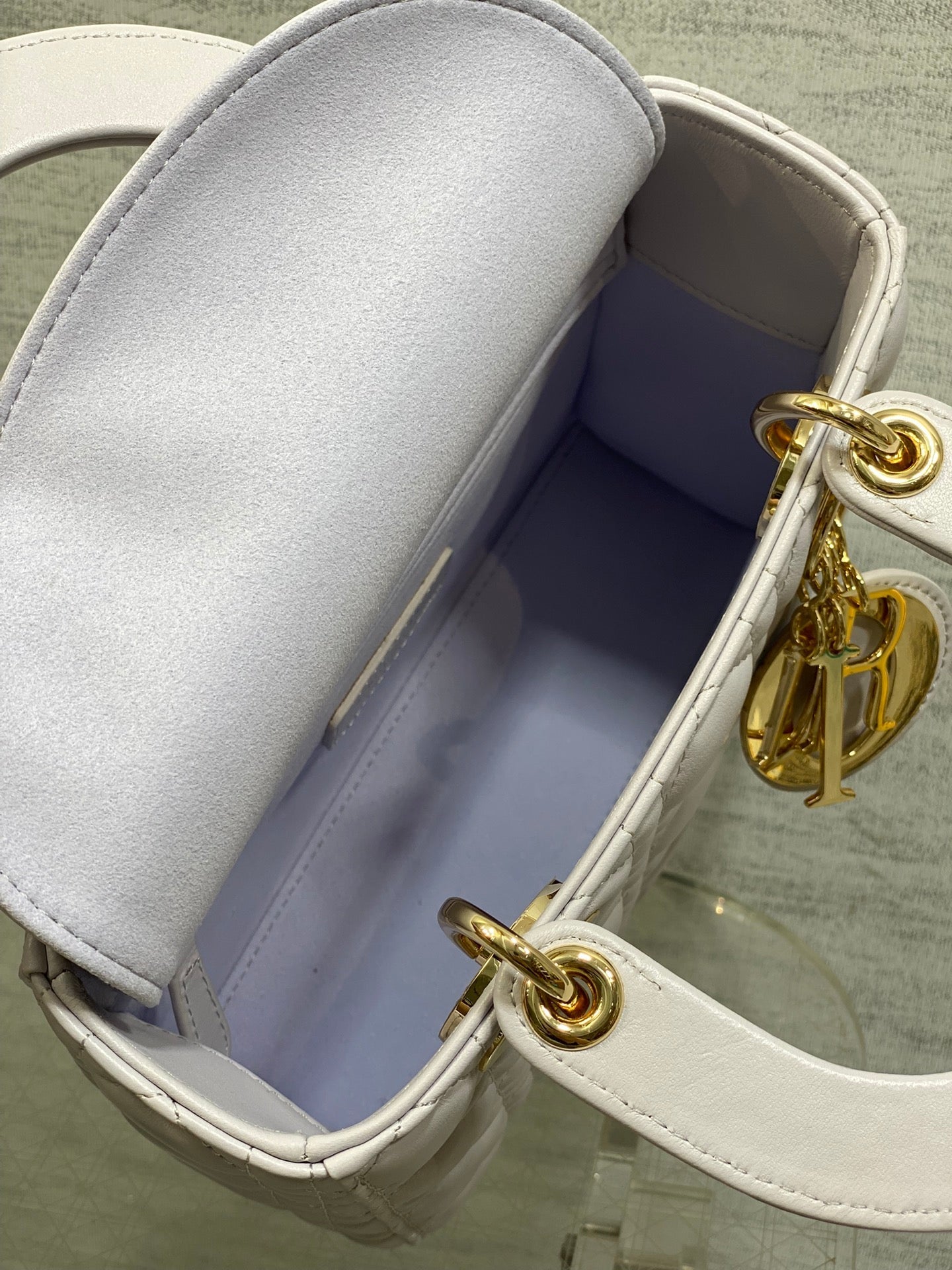 Dior 2026 Mini Lady Dior Bag Light Purple Lambskin 267705