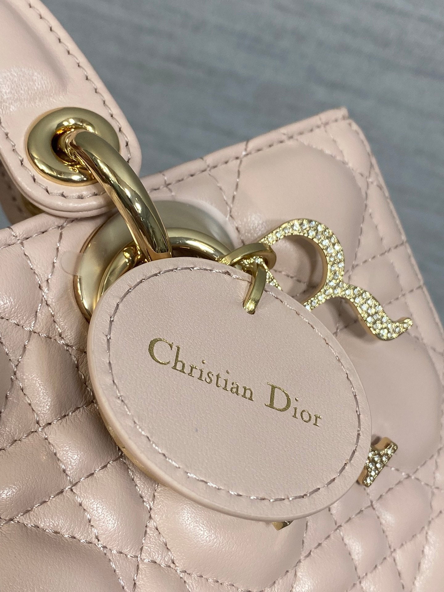 Dior 2026 Lady D-Joy Bag 22cm Powder Pink Cannage Lambskin