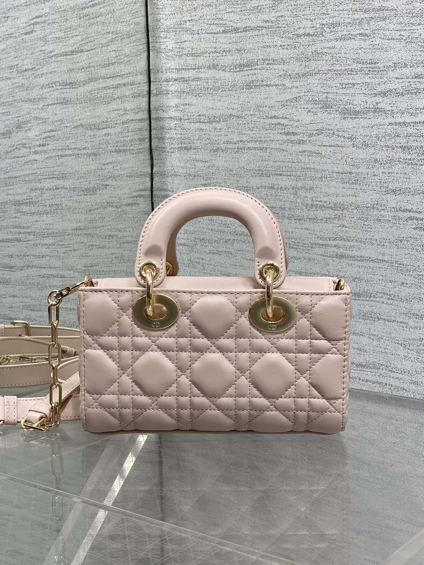 Dior 2026 Bow D-Joy Micro Bag Power Pink Lambskin 284125