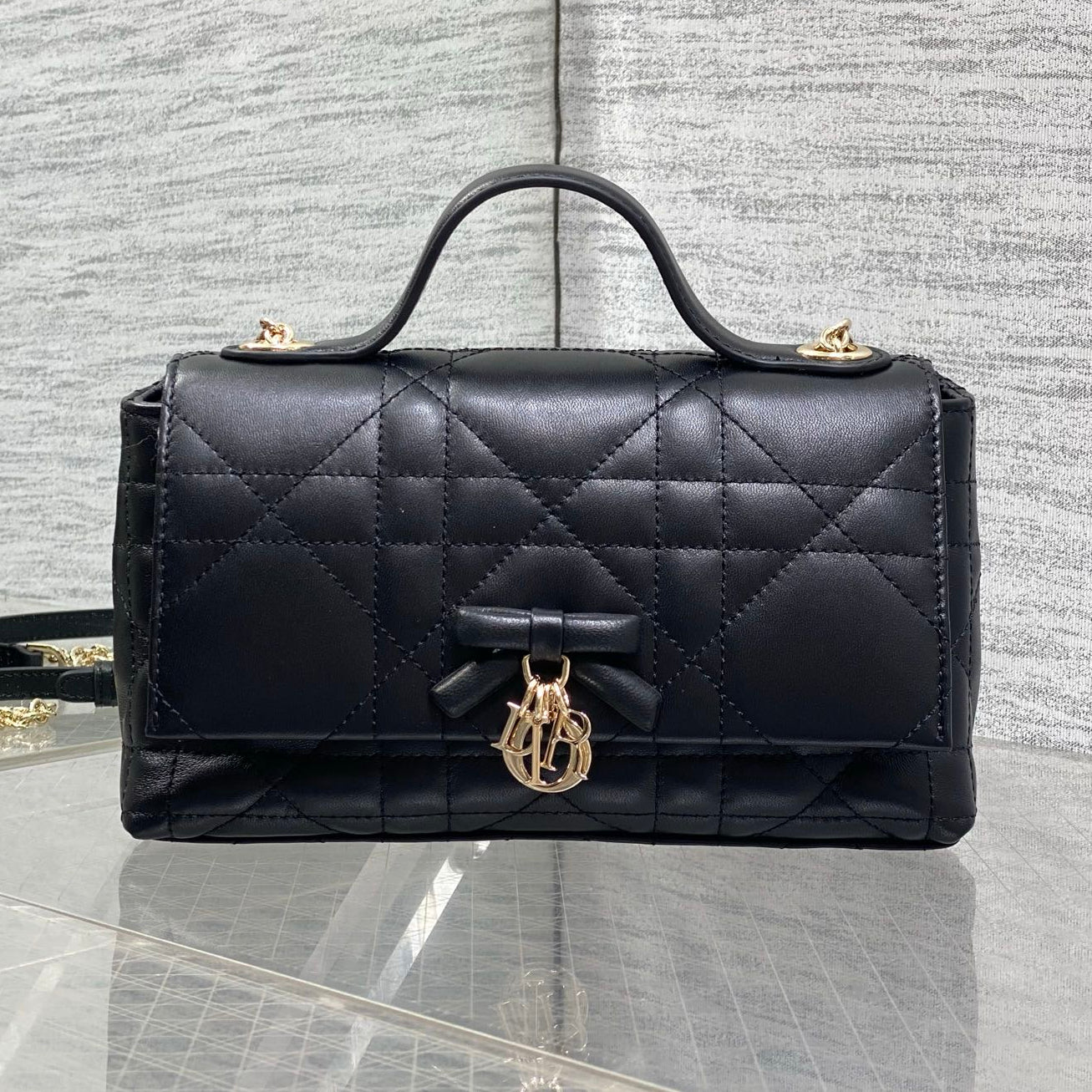 Dior 2026 My Tender Dior Top Handle Bag 21cm Lambskin