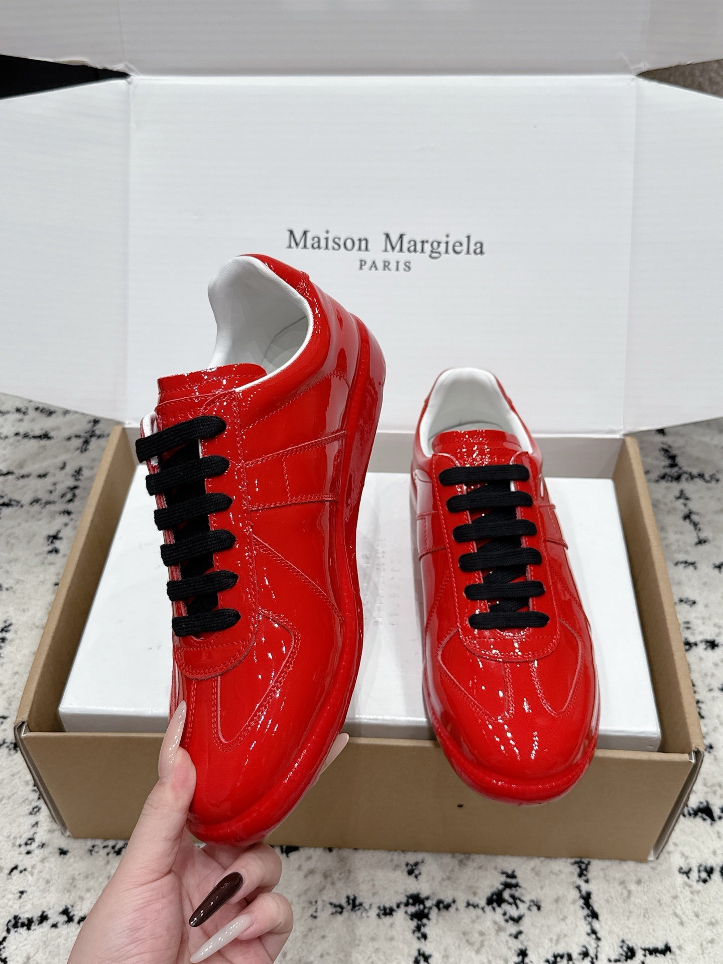 Maison Margiela 2026 Replica Sneaker Glossy Leather 923262
