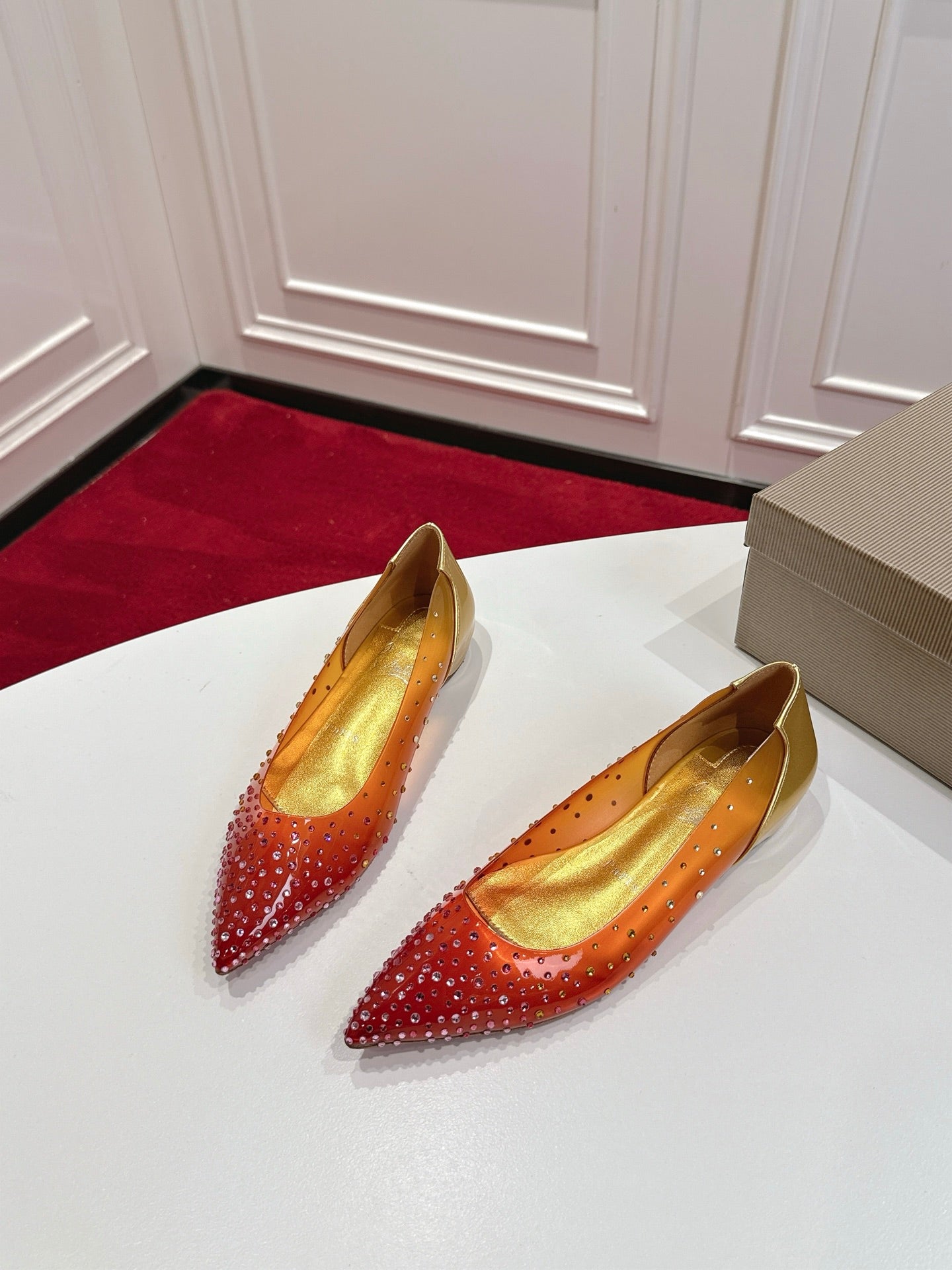 Christian Louboutin 2026 Miss Z Degrastrass Ombré Flats Effect PVC Lambskin 780431