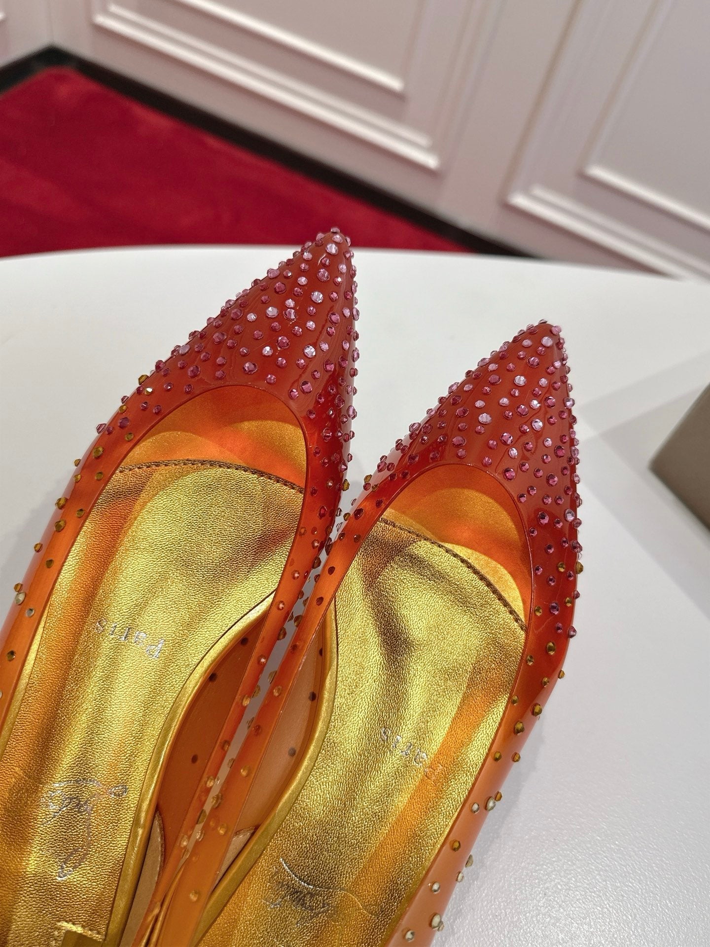 Christian Louboutin 2026 Miss Z Degrastrass Ombré Flats Effect PVC Lambskin 780431