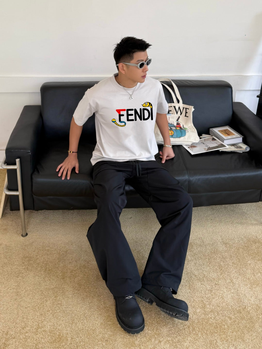 Fendi 2026 Men's Short-Sleeve T-Shirt Cotton 806081