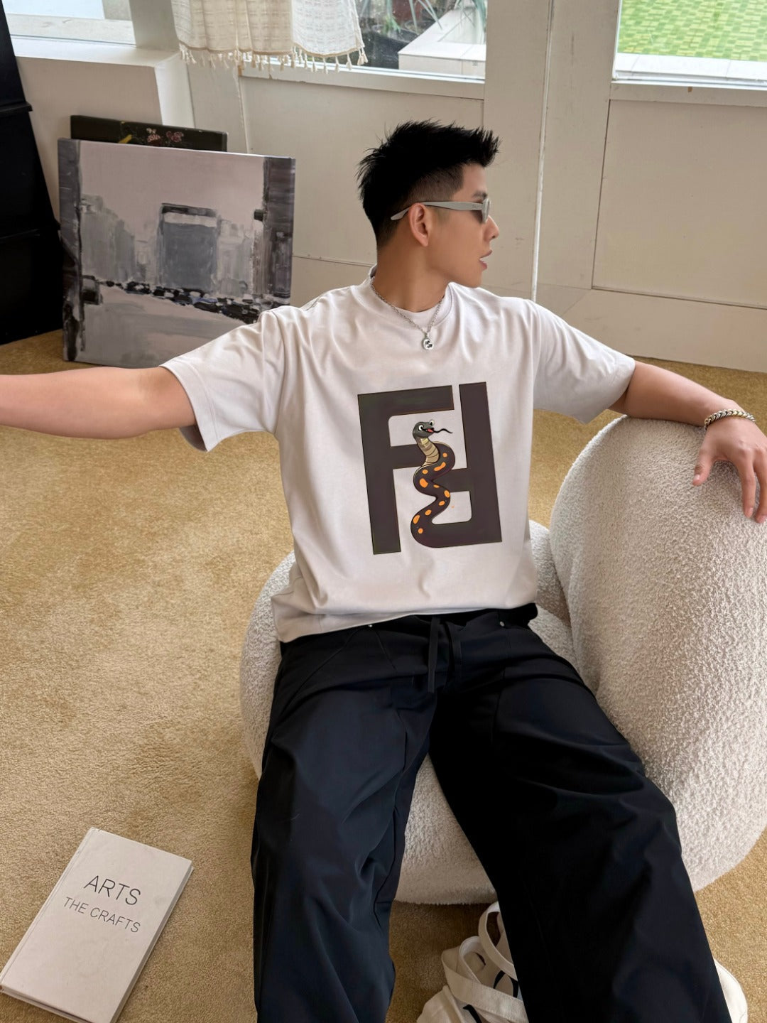 Fendi 2026 Men's Short-Sleeve T-Shirt Cotton 806084
