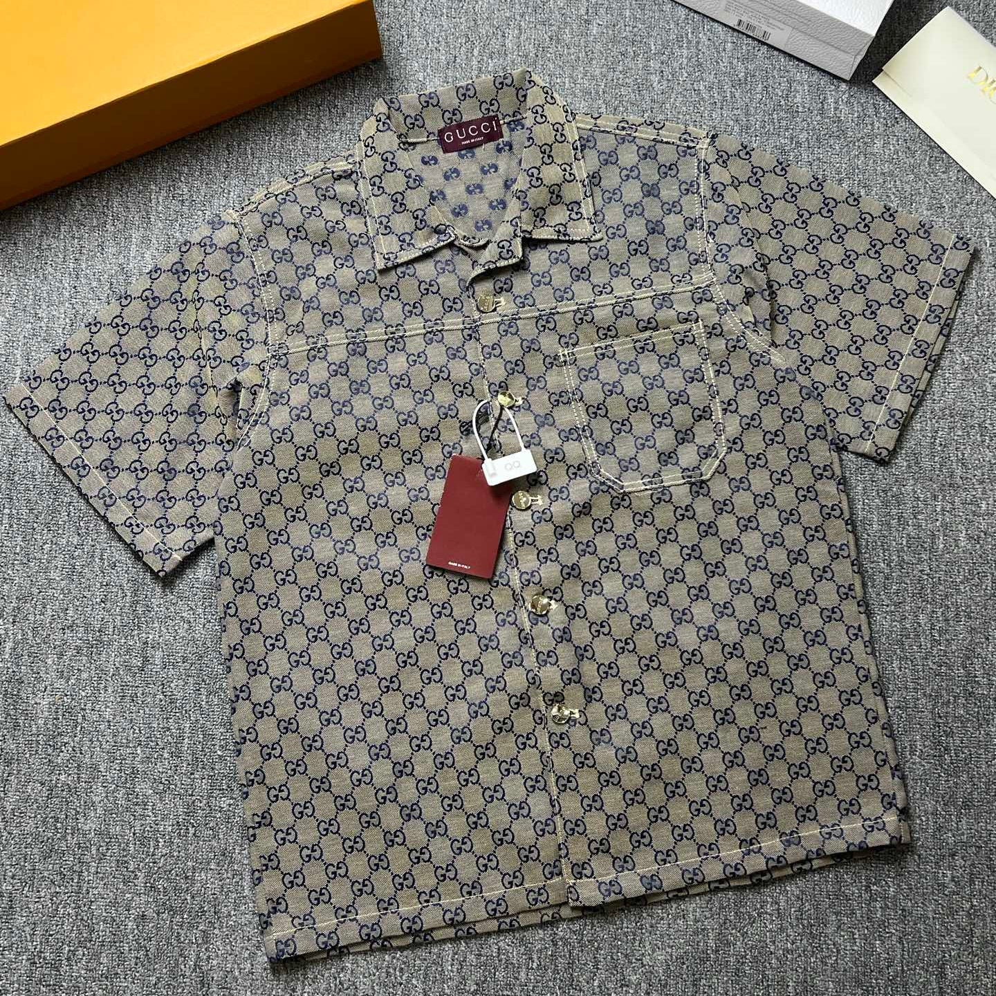 GC 2026 Men's Shirt Taupe Blue Denim 640789