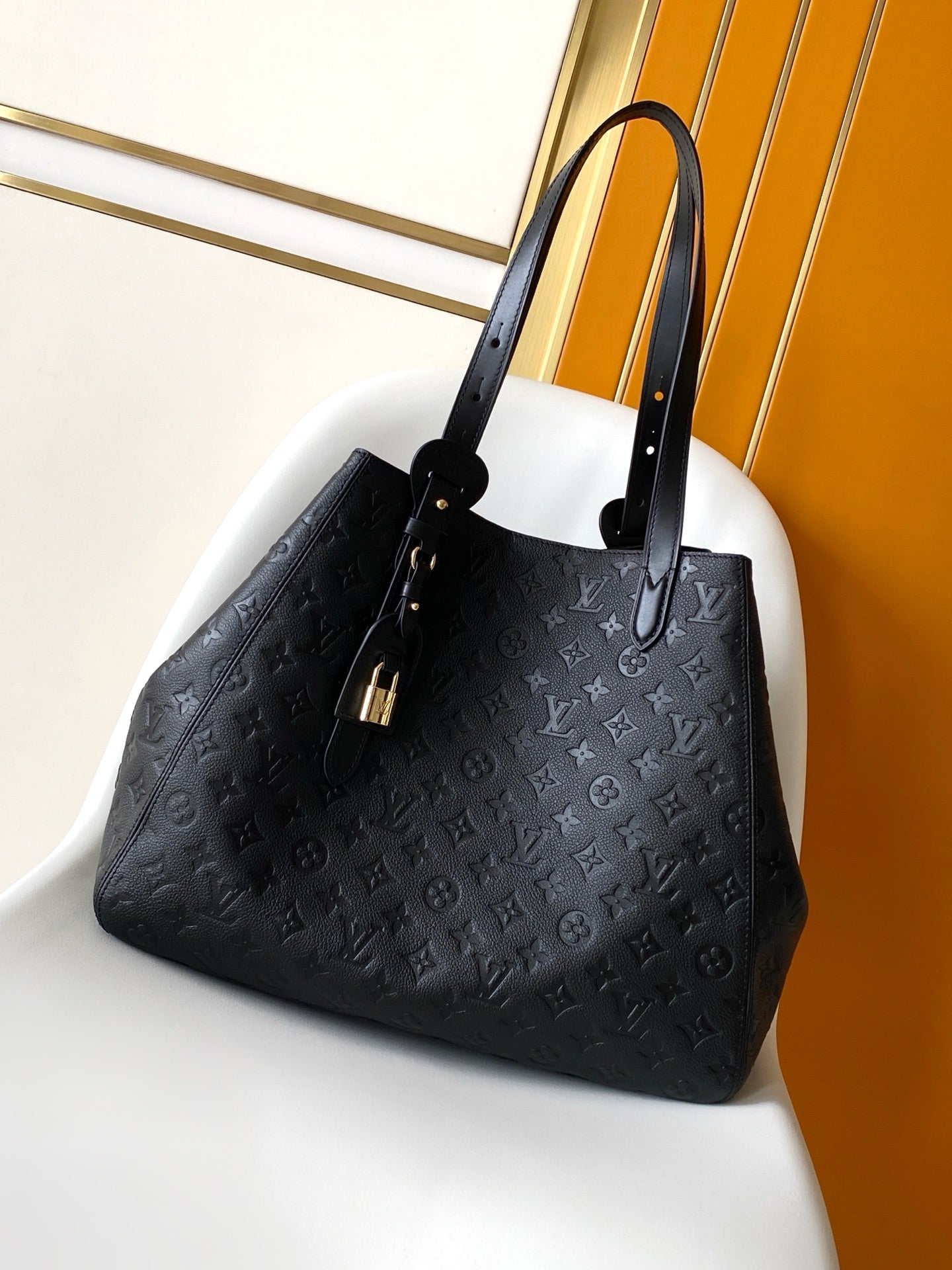 LV 2026 All In One MM Bag 56cm Black Monogram Empreinte Leather 281591