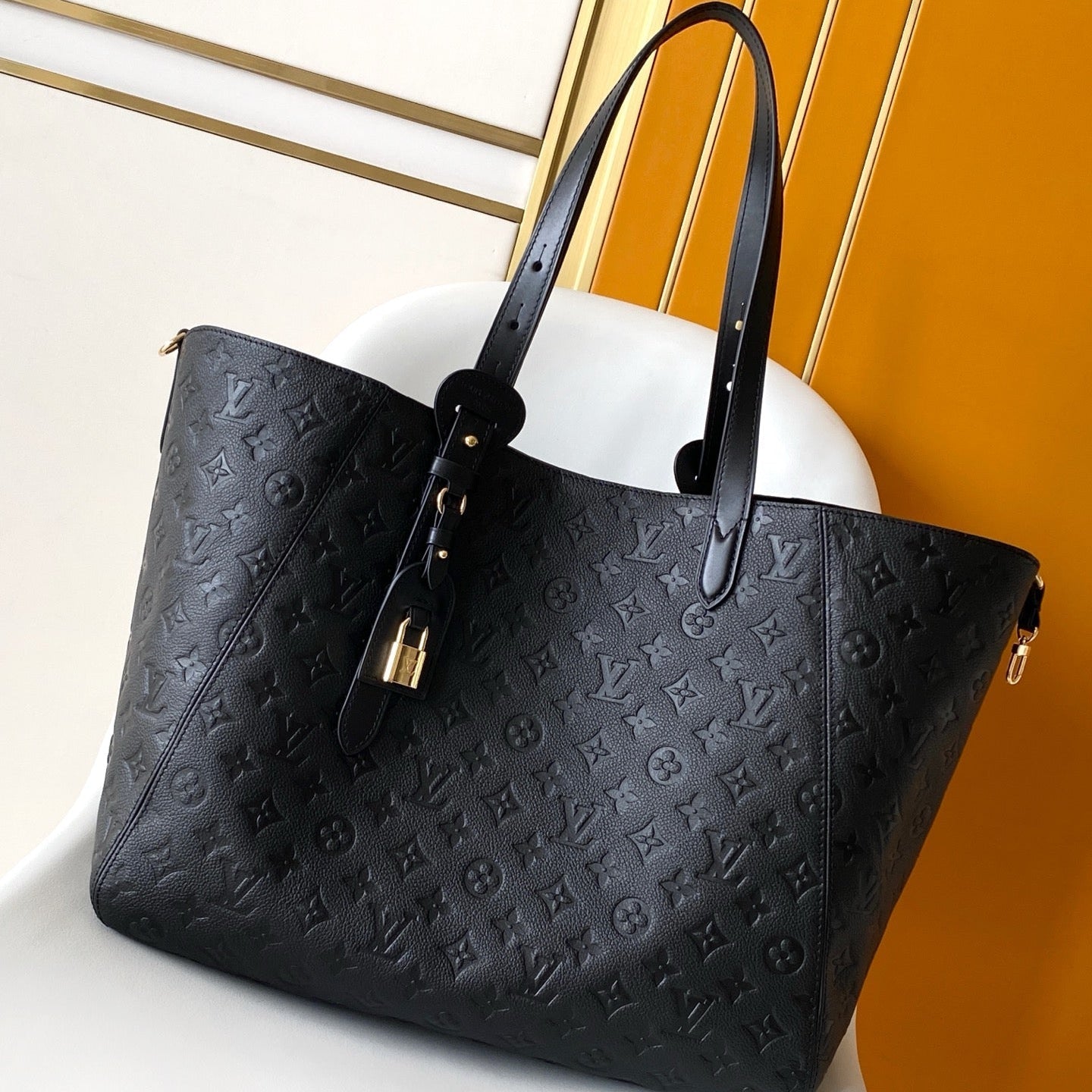 LV 2026 All In One MM Bag 56cm Black Monogram Empreinte Leather 281591