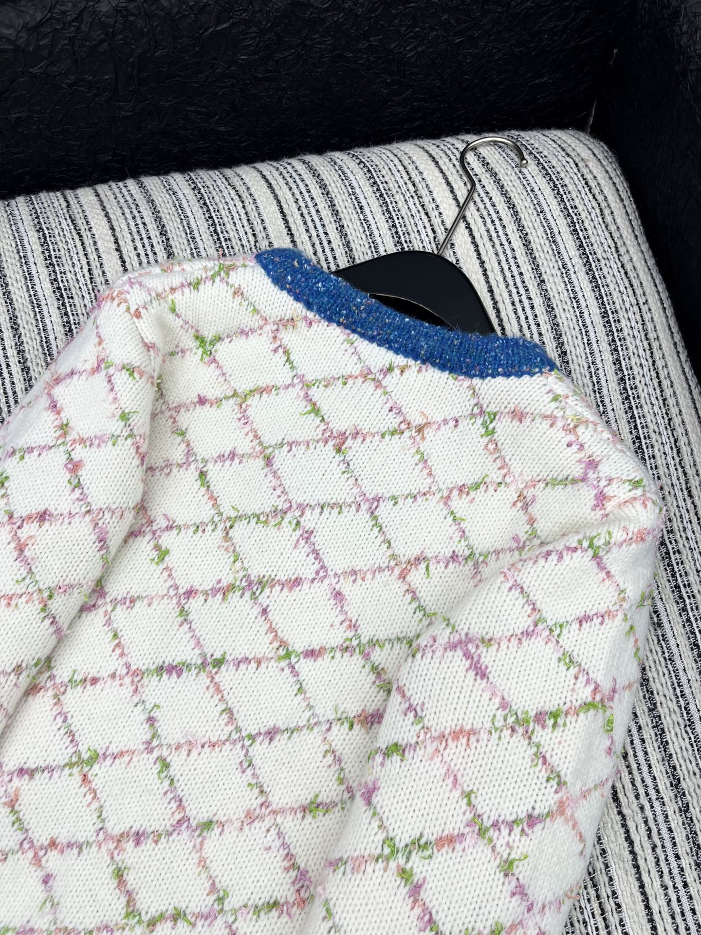 CC 2025 Cardigan Off-white Blue Wool 325889
