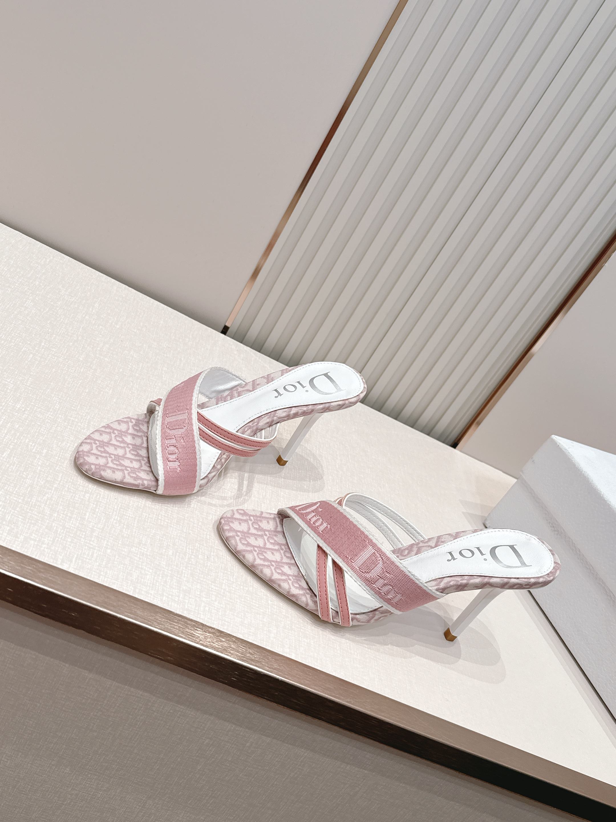 Dior 2026 Monogram Sandal 85mm Canvas Leather 844325