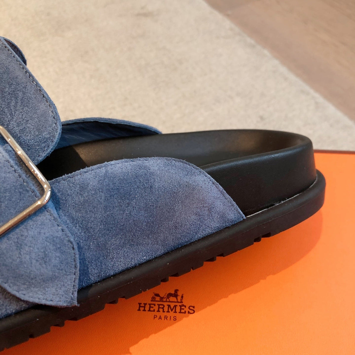 HM Men's 25 Key Mule Blue Suede 582064