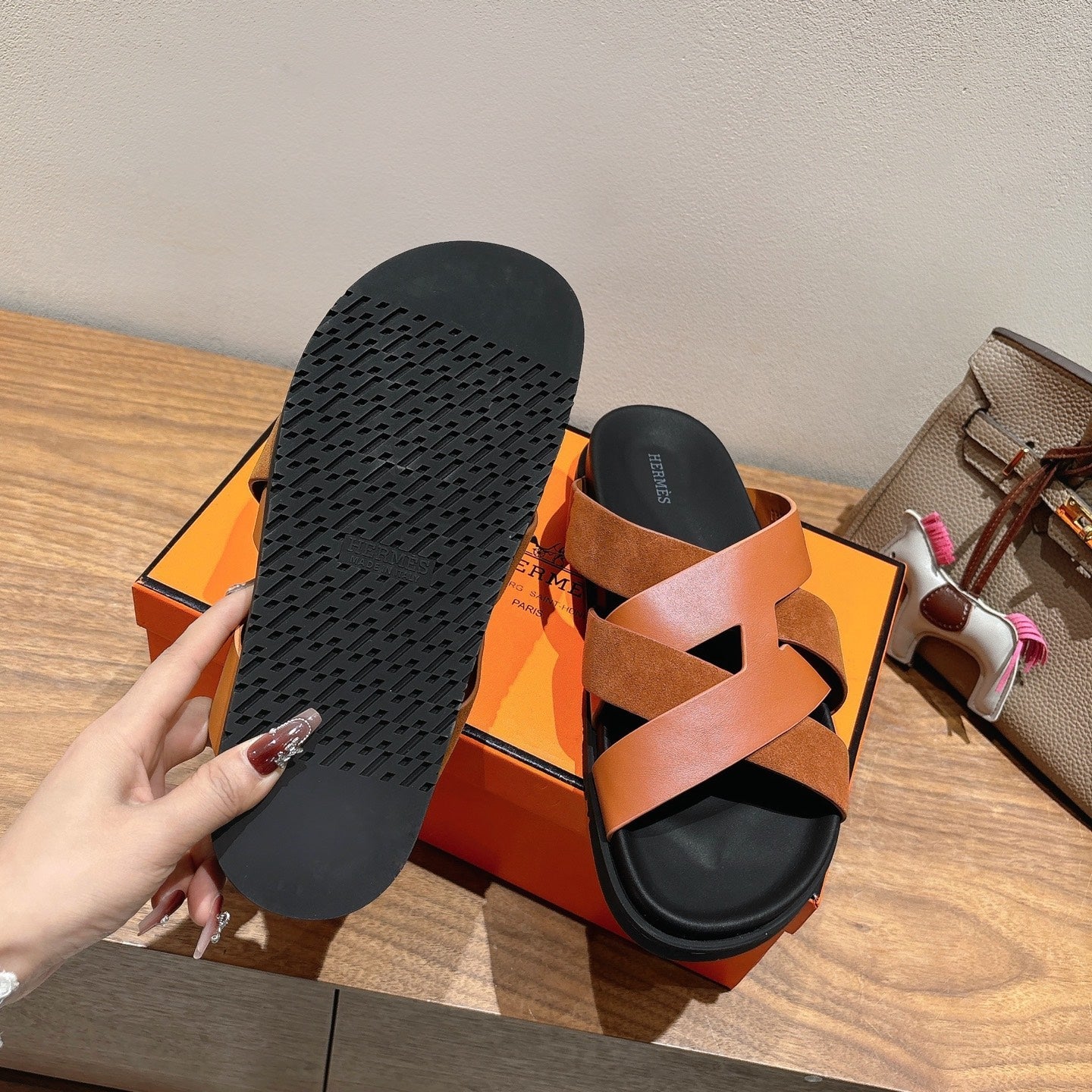 HM 25 Kazimir Sandal Calfskin Suede