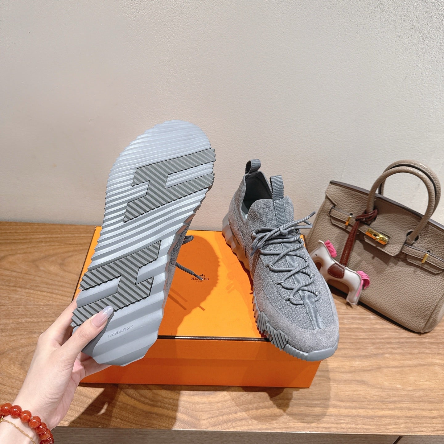 HM Sneakers Slip-On Lift Grey Fabrics 329546