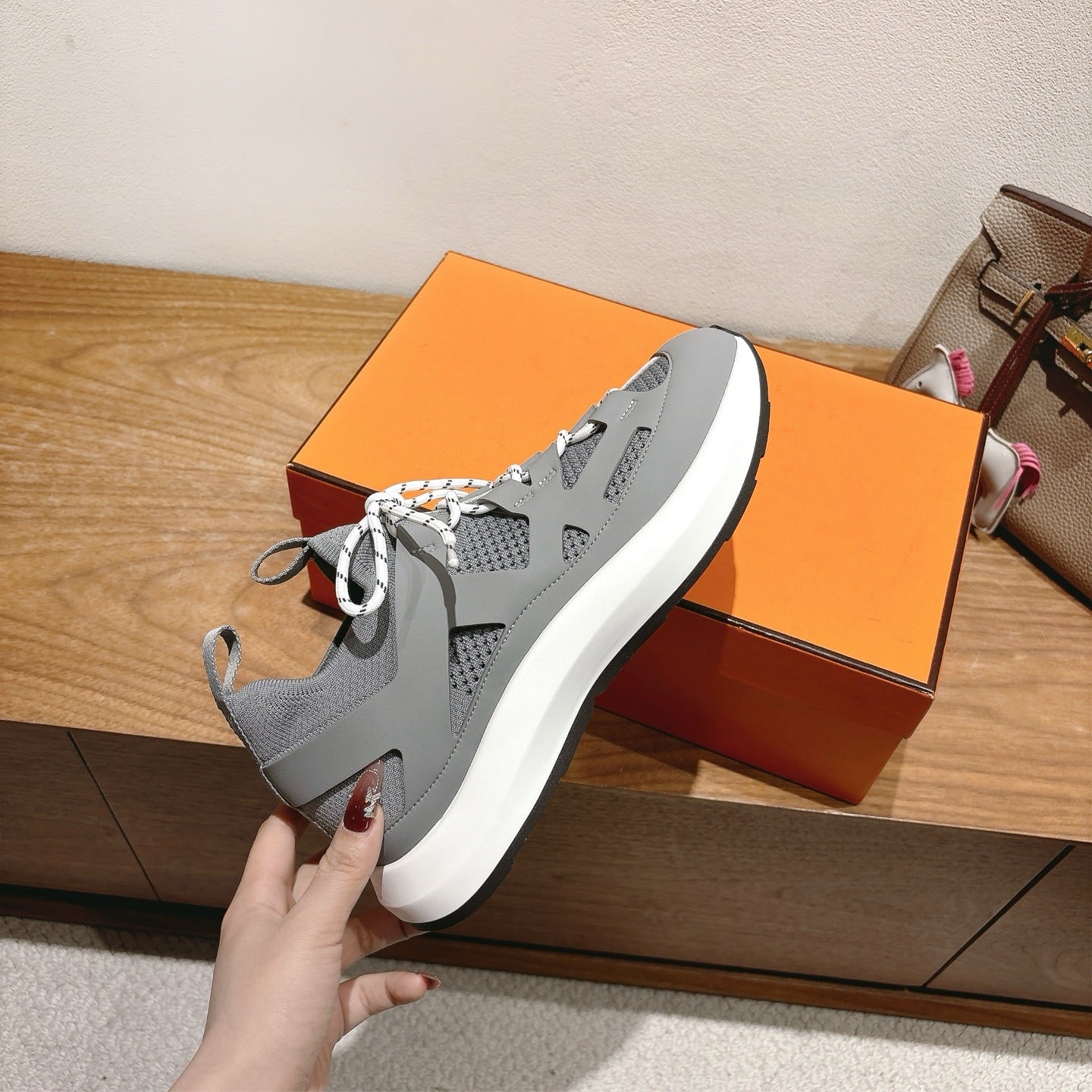 HM 25 Katana Sneaker Grey Calfskin 353498