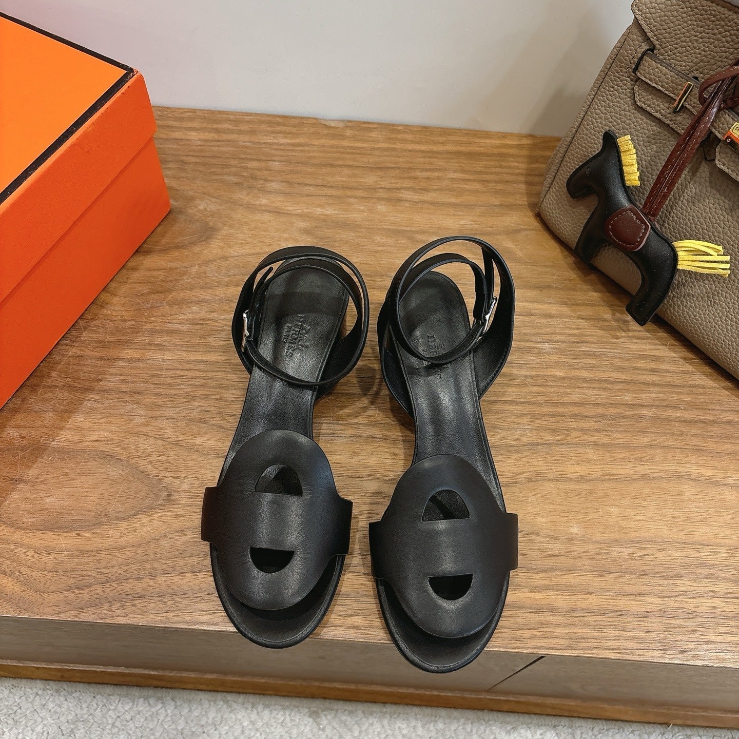 HM 26ss High Heel Sandal 50 Black Calfskin 638410