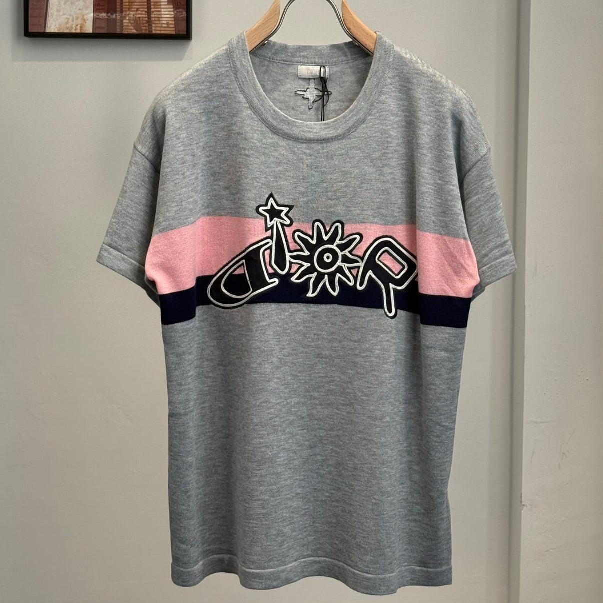 Dior 2026 Knit Short-Sleeve T-Shirt Grey Cotton 482700
