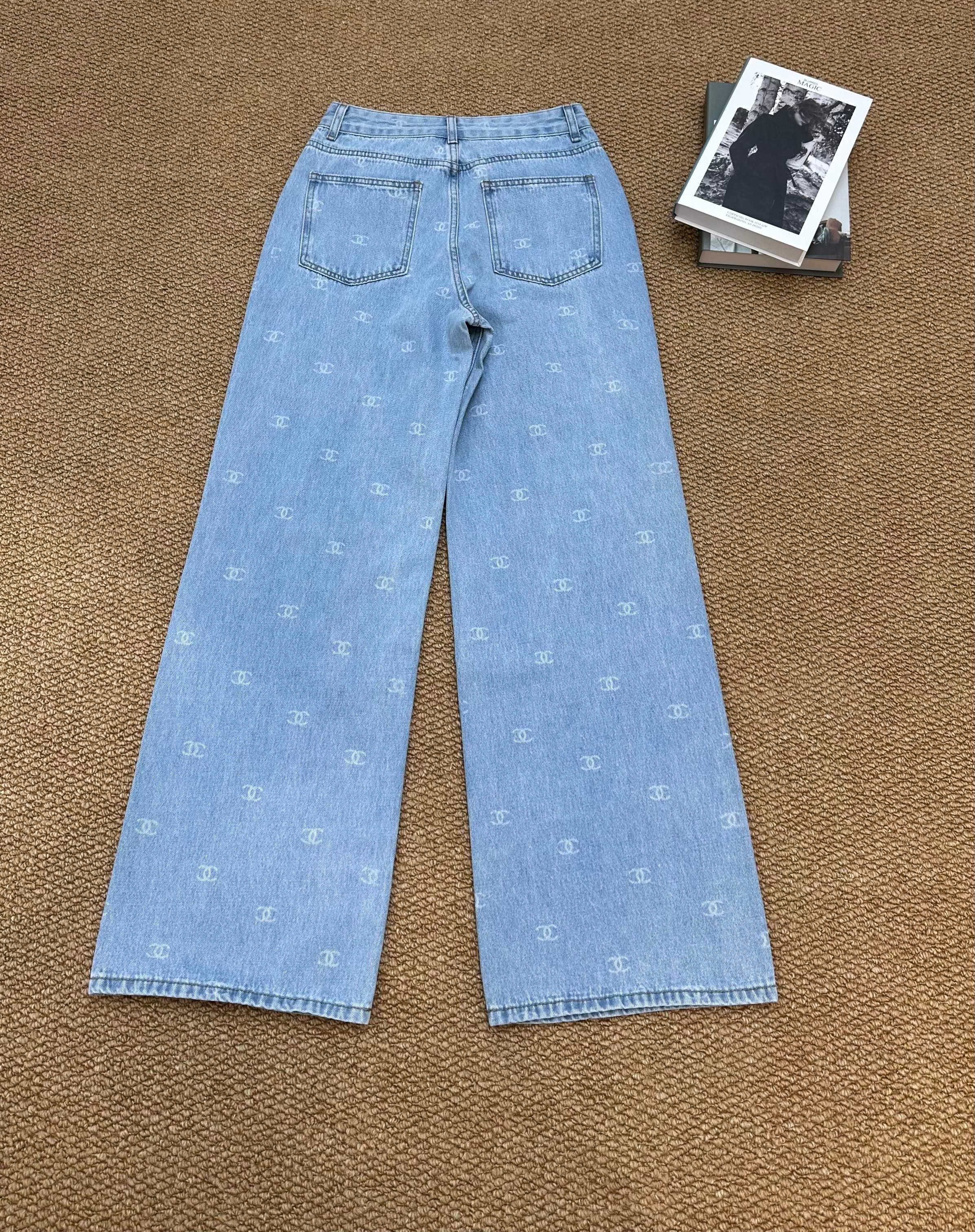 Chanel 2026 Trousers Jean Light Blue Cotton 401621