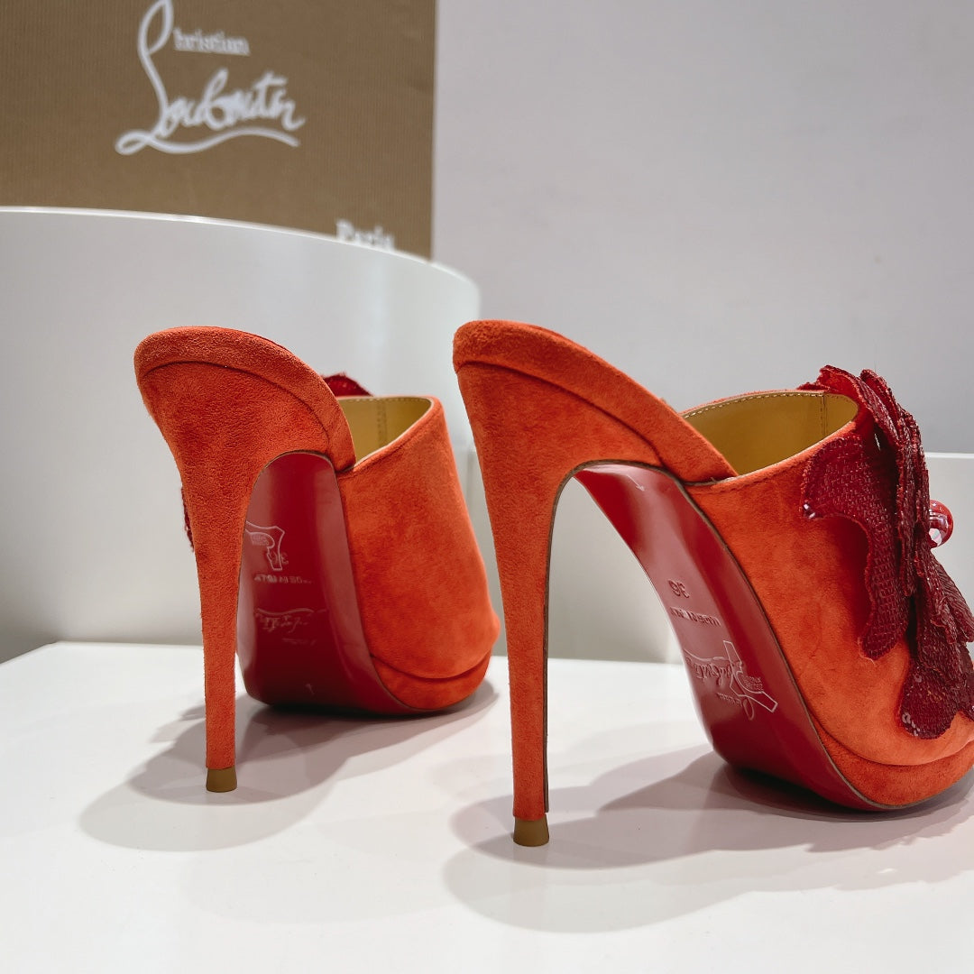 CL 25 Mule High Heel 120mm Suede 240502