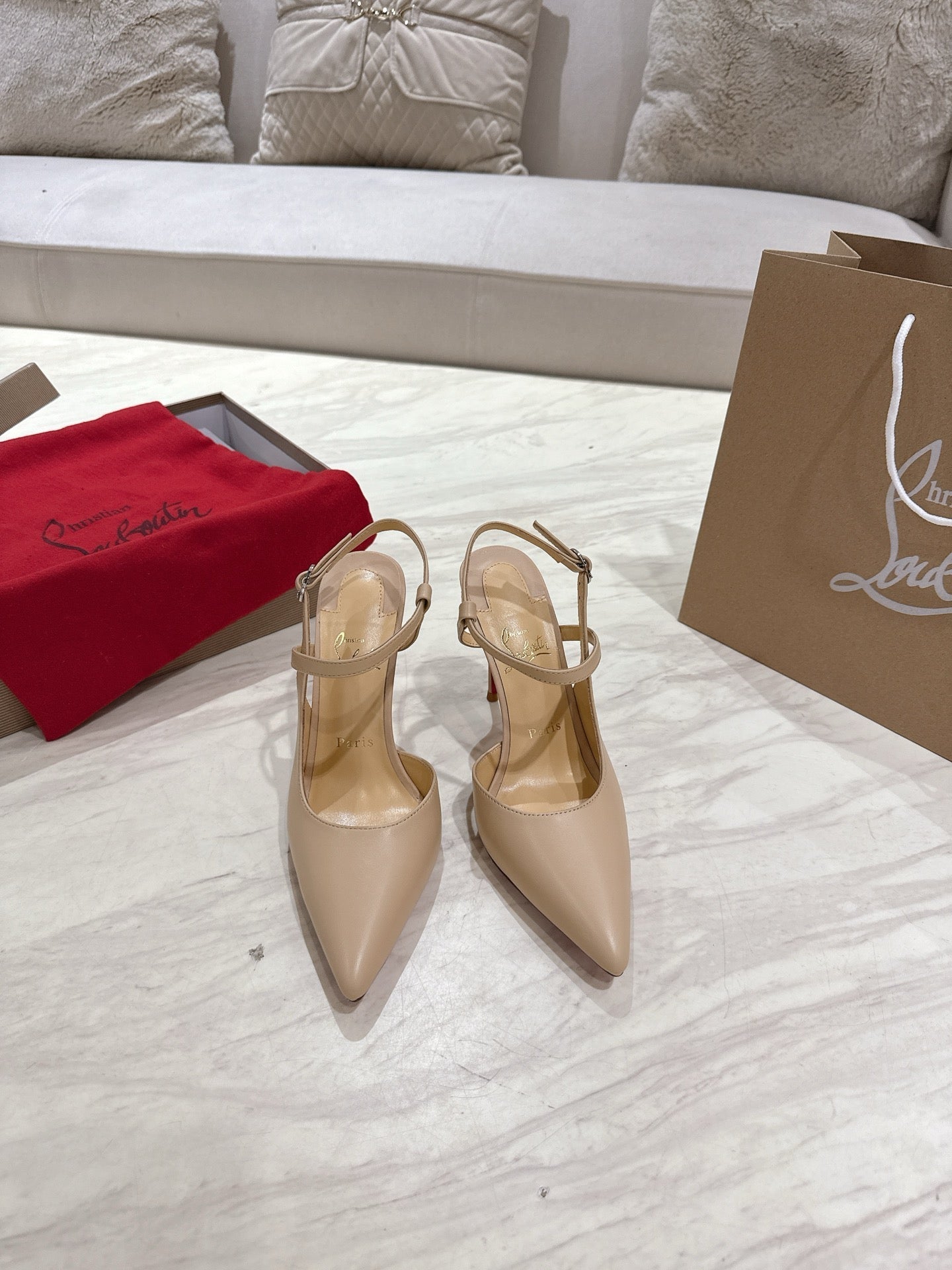 CL 25 Slingback Beige Gloss Calf Patent Leather 307522