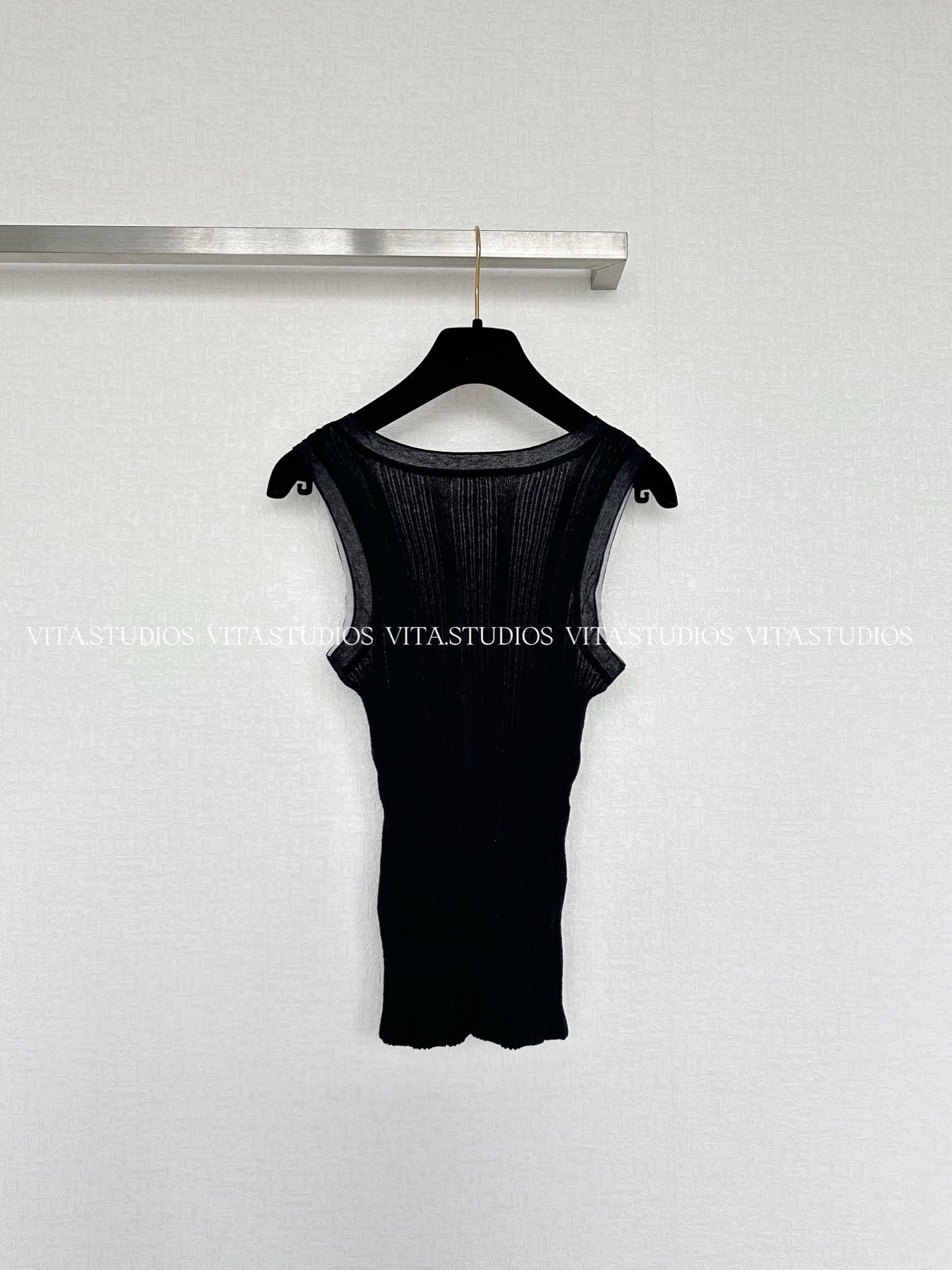 Chanel 2026 Vest Shirt Black Cotton 634555