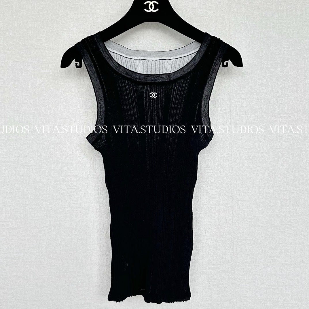 Chanel 2026 Vest Shirt Black Cotton 634555