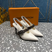 LV 26ss Slingback 75 White Cowhide 628439