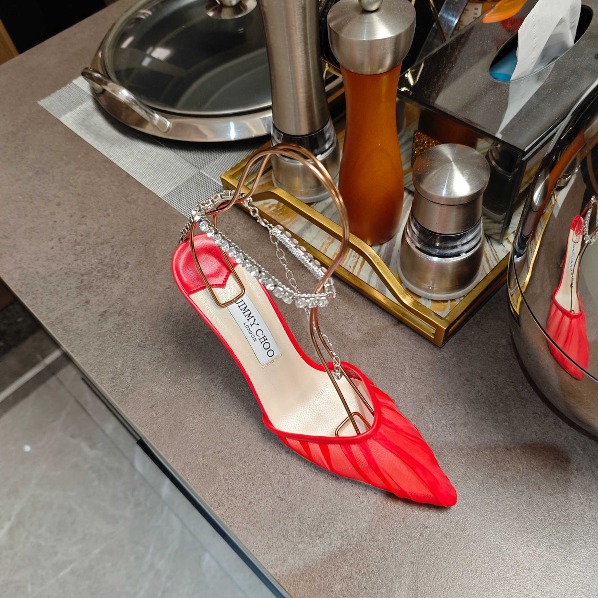 Jimmy 25 Seada 100 Pump Red Cowhide 240048