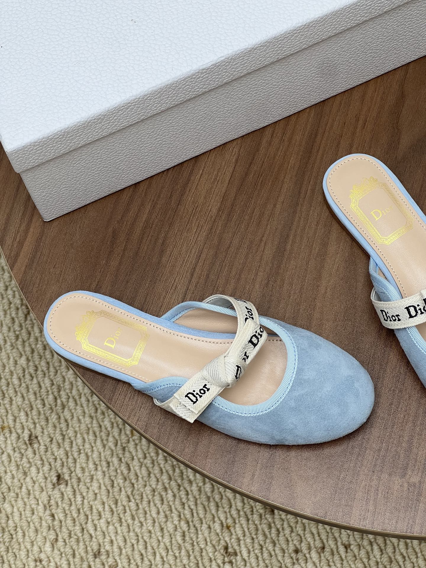 Dior 2026 J'Adior Mule Blue Velvet Cowhide 846582