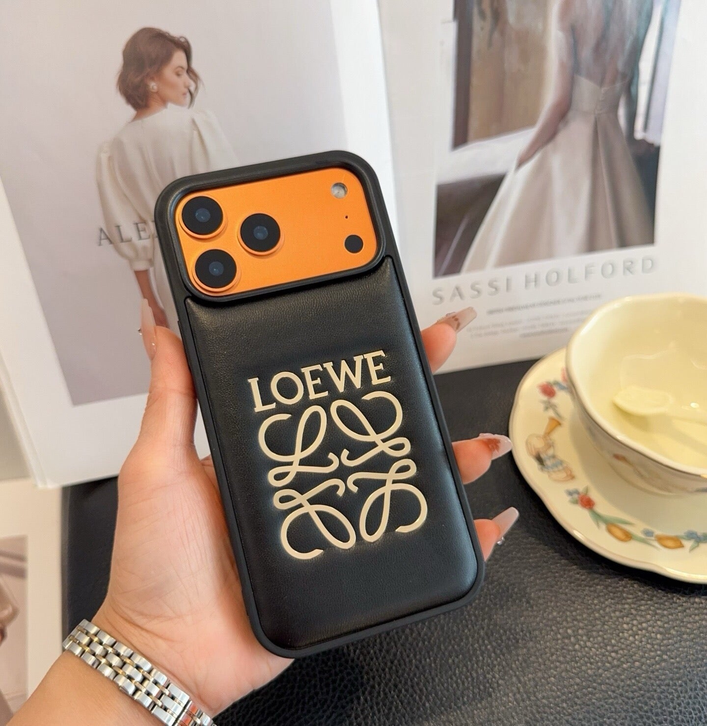Loewe Phone Case with Big Logo 393900