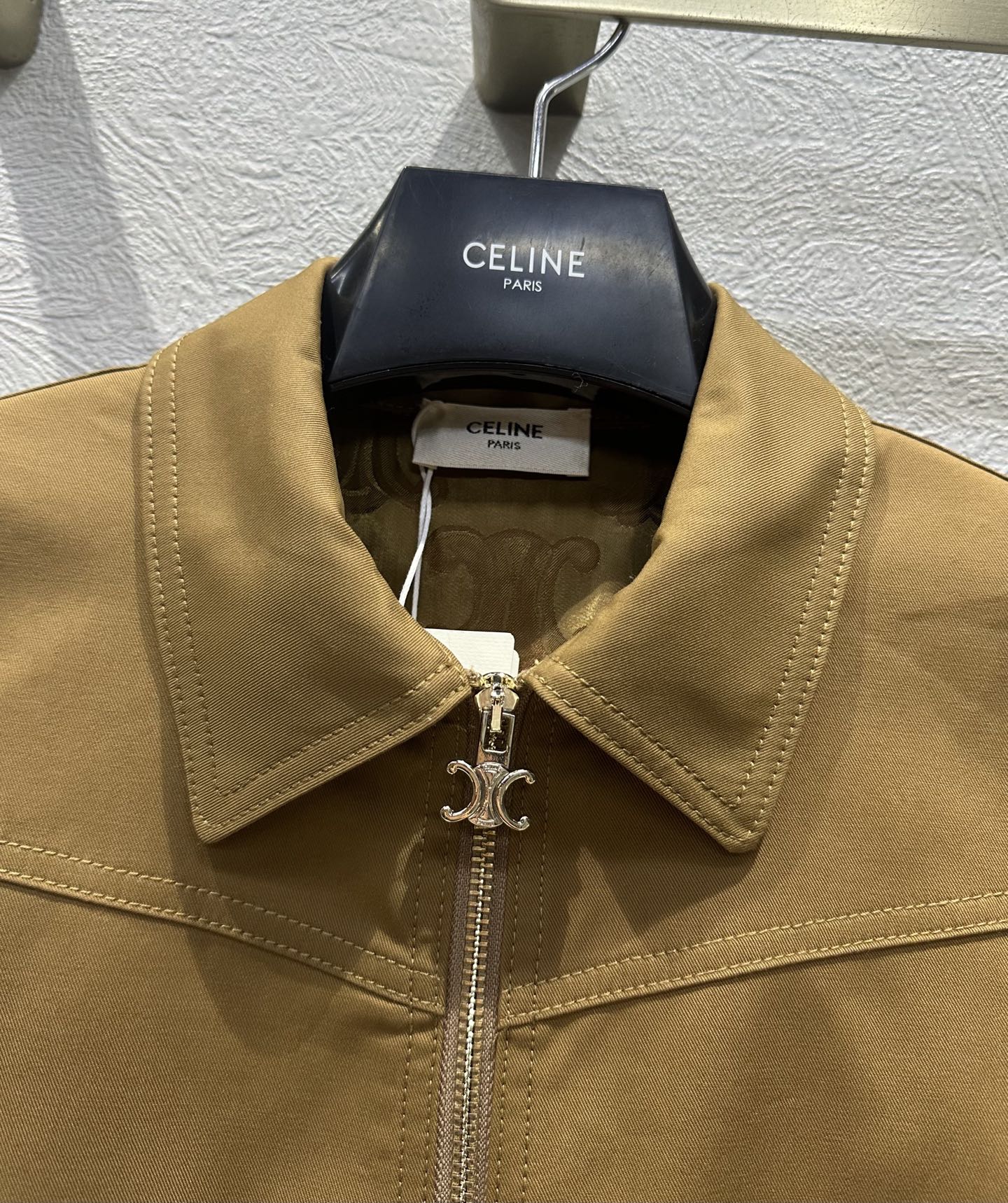 Celine 25 Jacket Tan Cotton