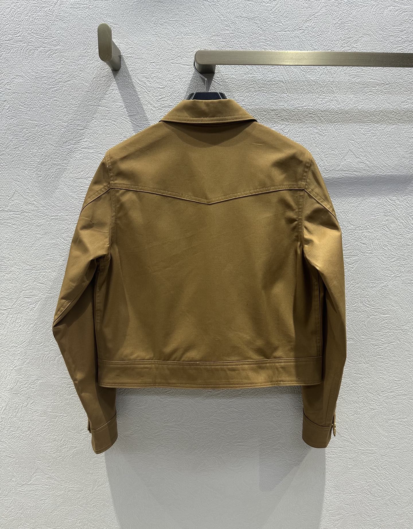Celine 25 Jacket Tan Cotton