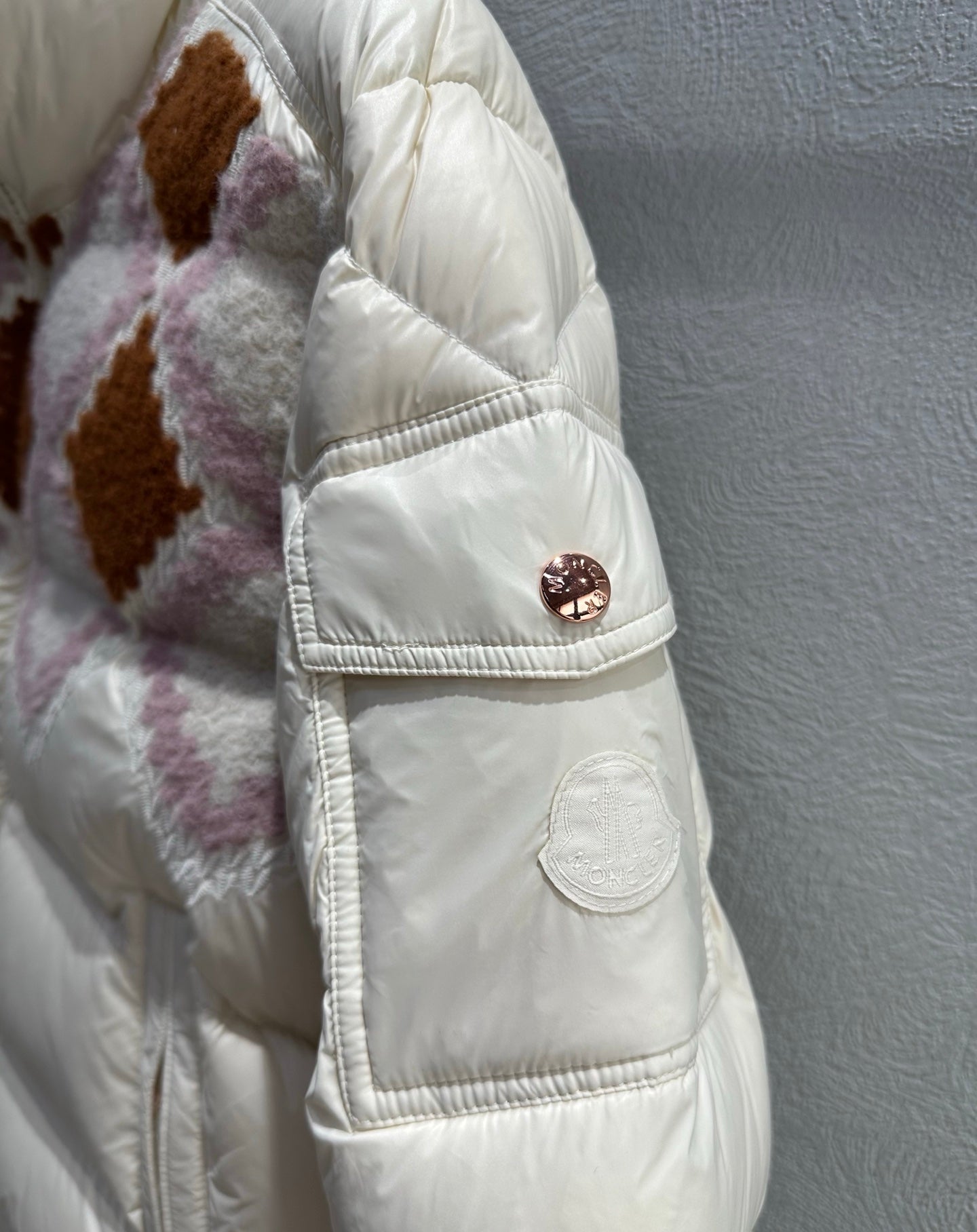 MC 2025 Megara Embroidered Down Jacket Cream Polyamide