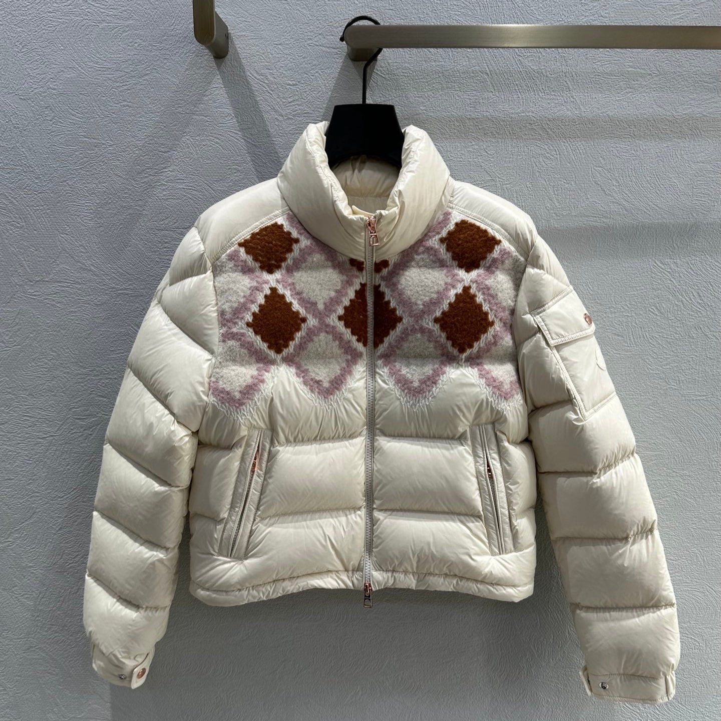 MC 2025 Megara Embroidered Down Jacket Cream Polyamide