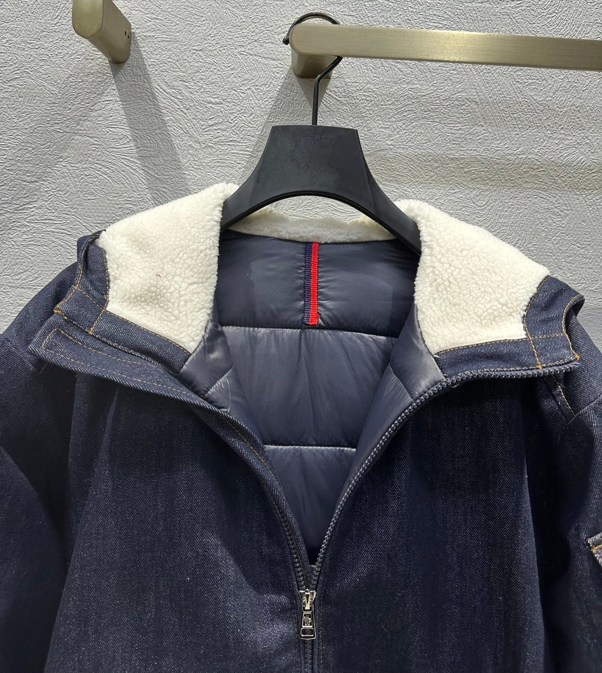 Moncler 2025 Enfant Nicolau Hooded Jacket Blue Denim Down