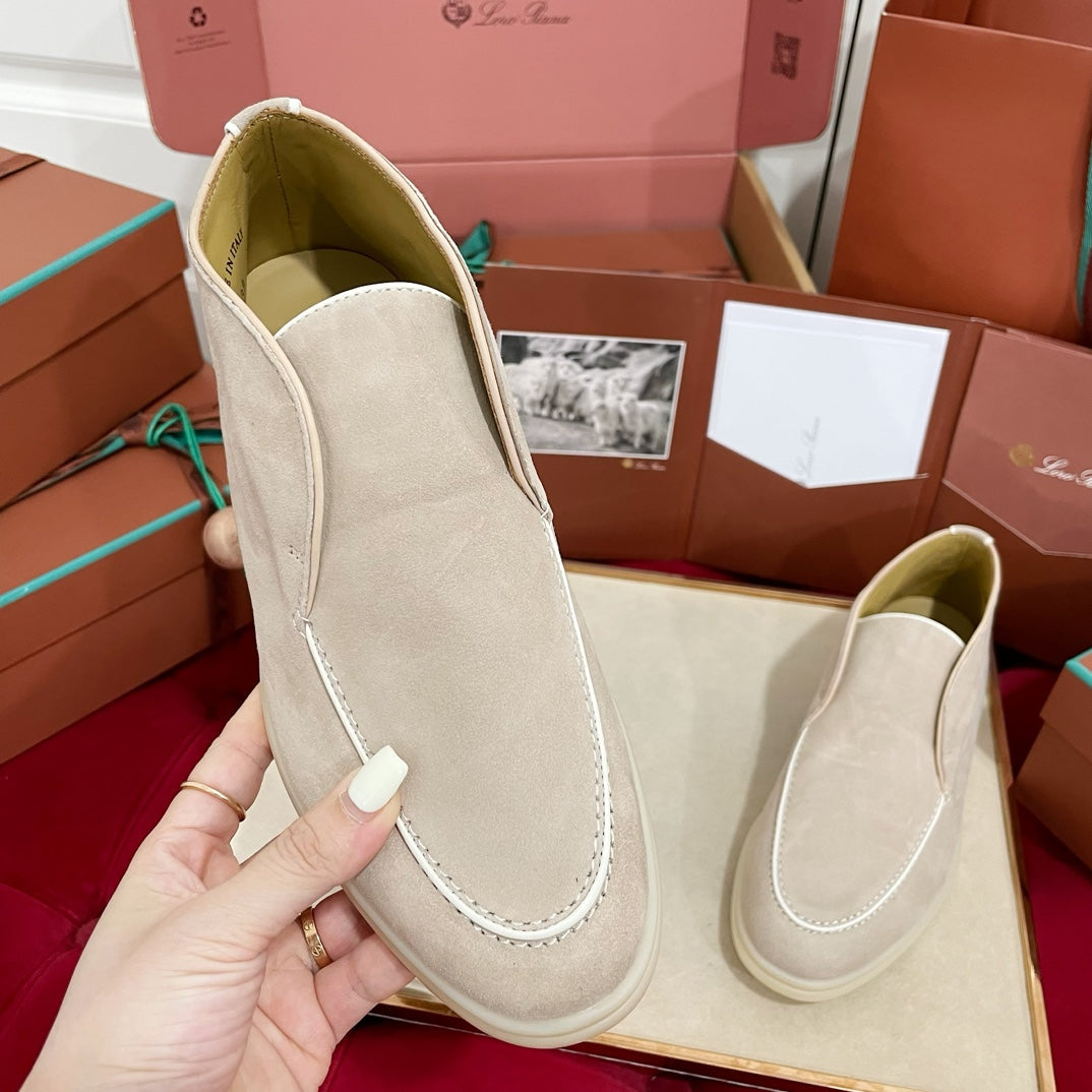 LP Open Walk Ankle Boot In Light Beige Brown Mix White Suede 978056