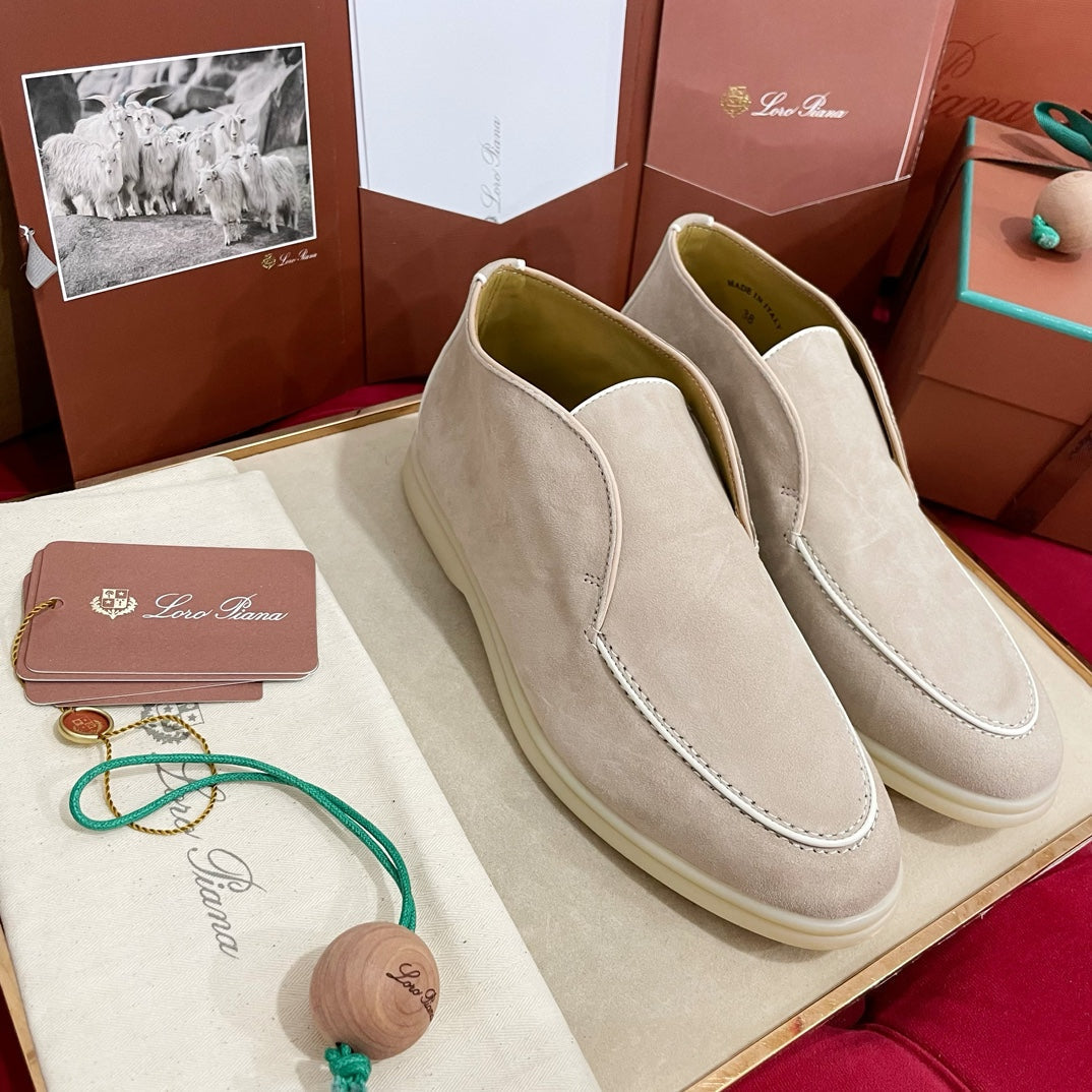 LP Open Walk Ankle Boot In Light Beige Brown Mix White Suede 978056