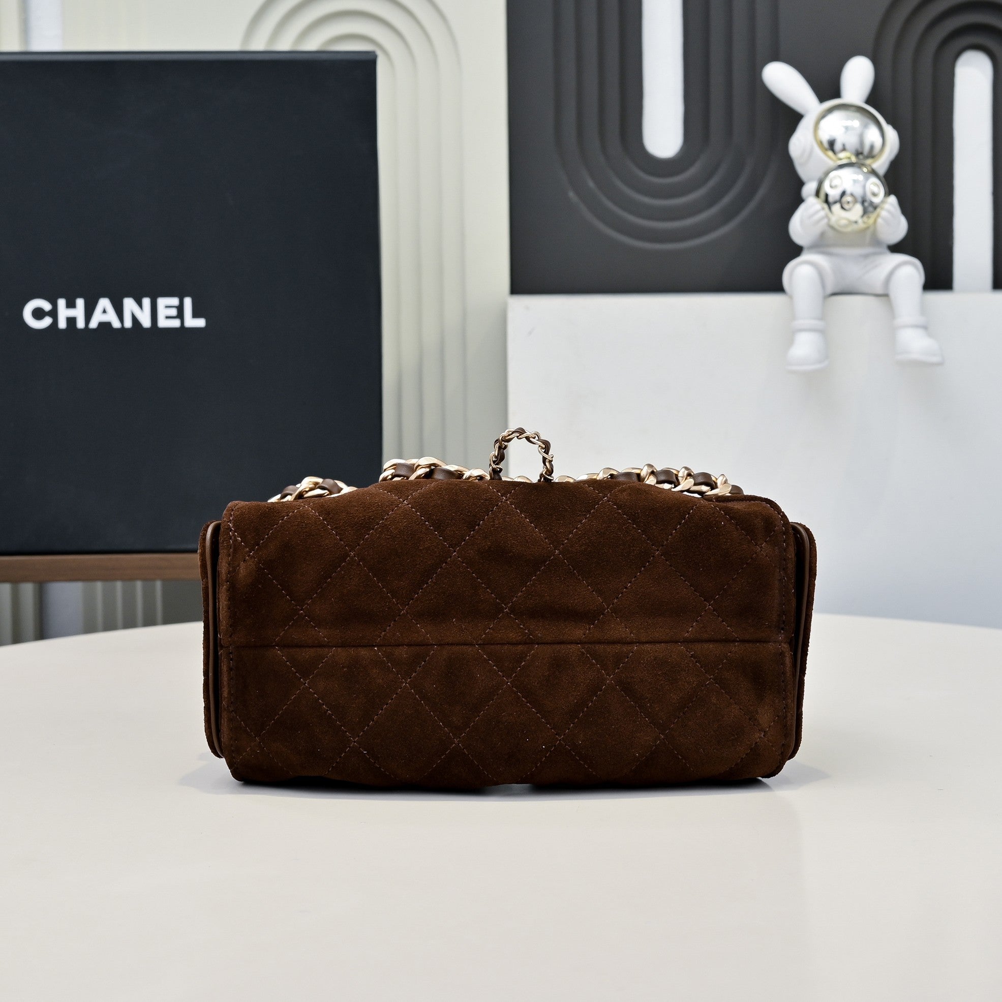 Chanel 2026 Hobo Bag 22cm Brown Suede 140689