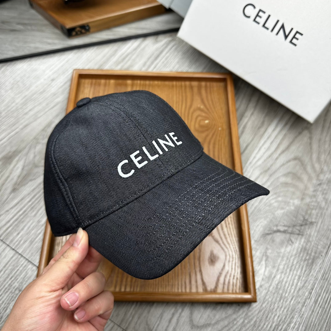 Celin Cap Black Denim Fabric 210356