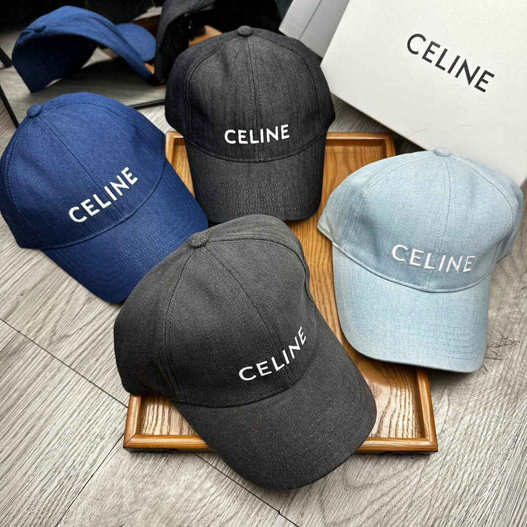 Celin Cap Black Denim Fabric 210356