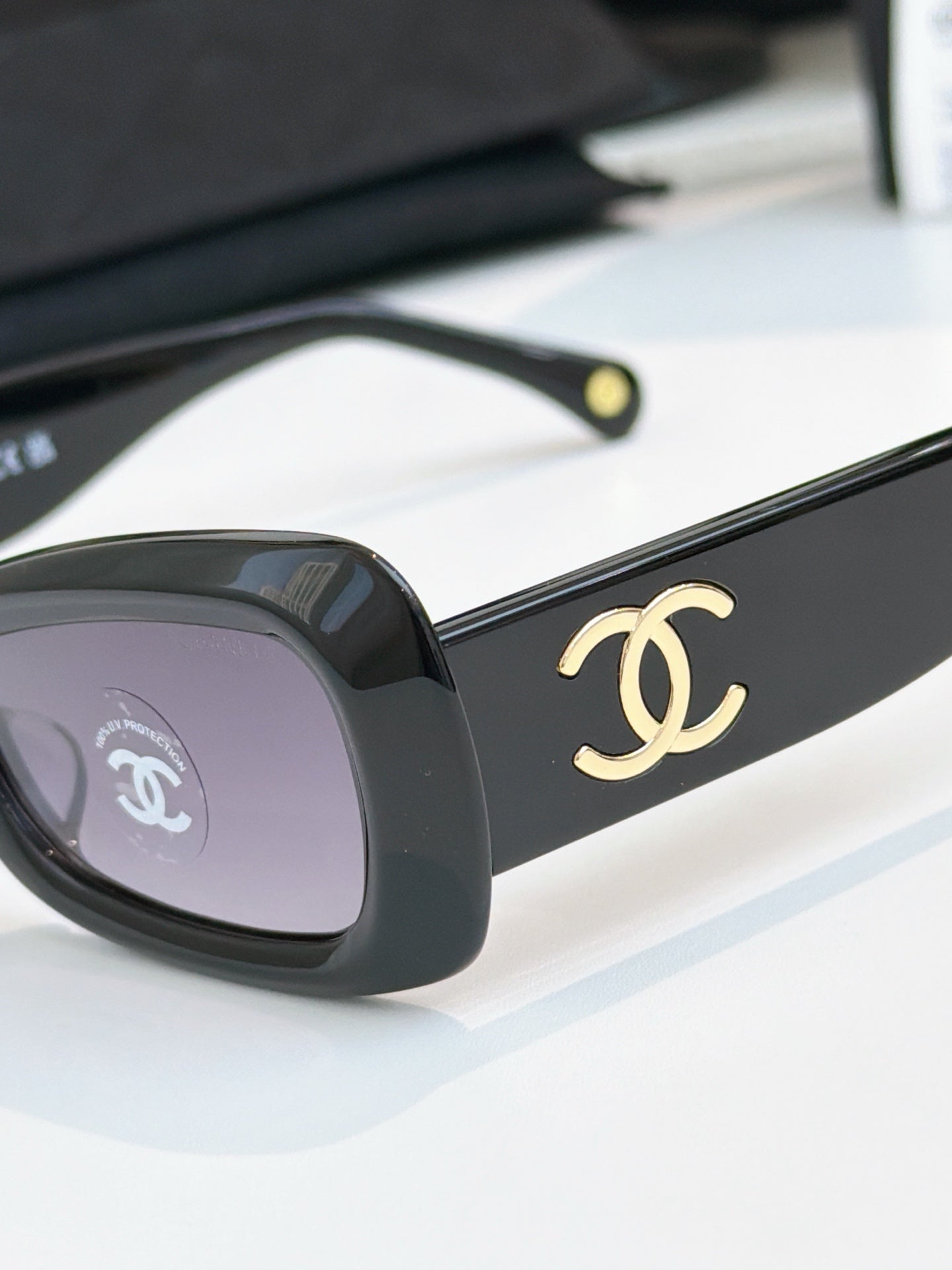Chanel 2026 Butterfly Sunglasses Black Gradient Purple Acetate